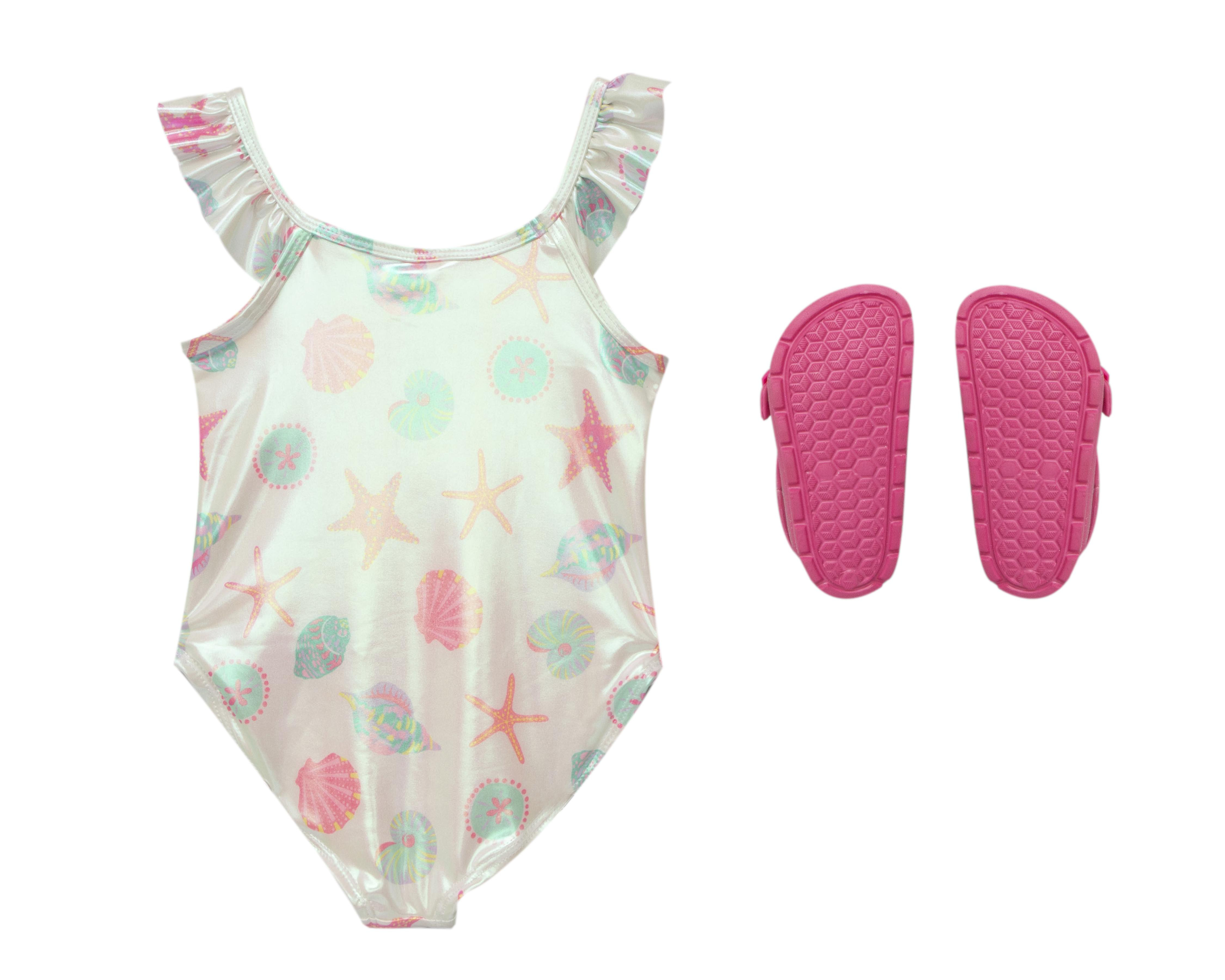 Foto 3 pulgar | Traje de Baño para Bebé Niña Rio Beach con Sandalias