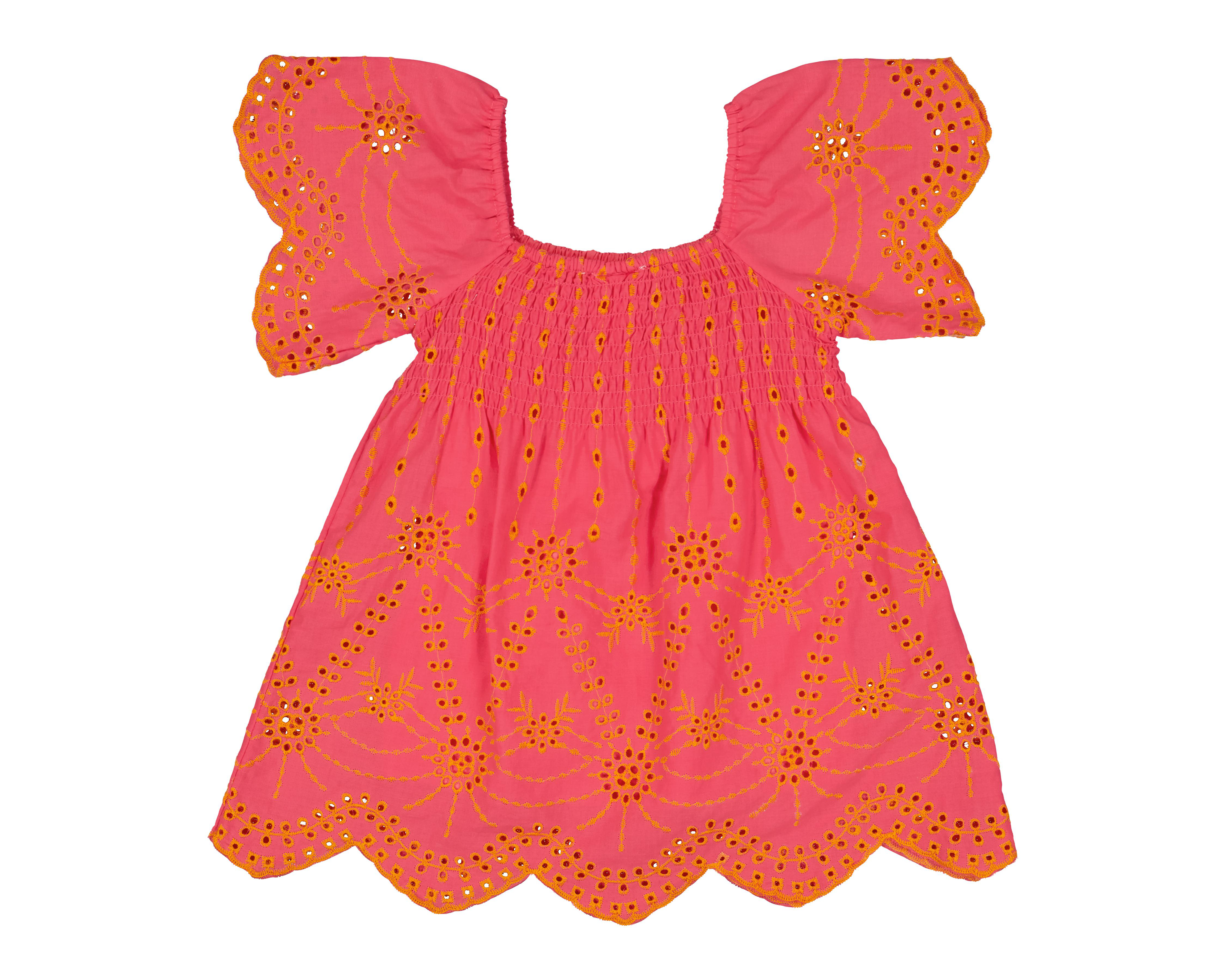 Foto 3 pulgar | Vestido para Bebé Niña Baby Colors de Algodón Rosa