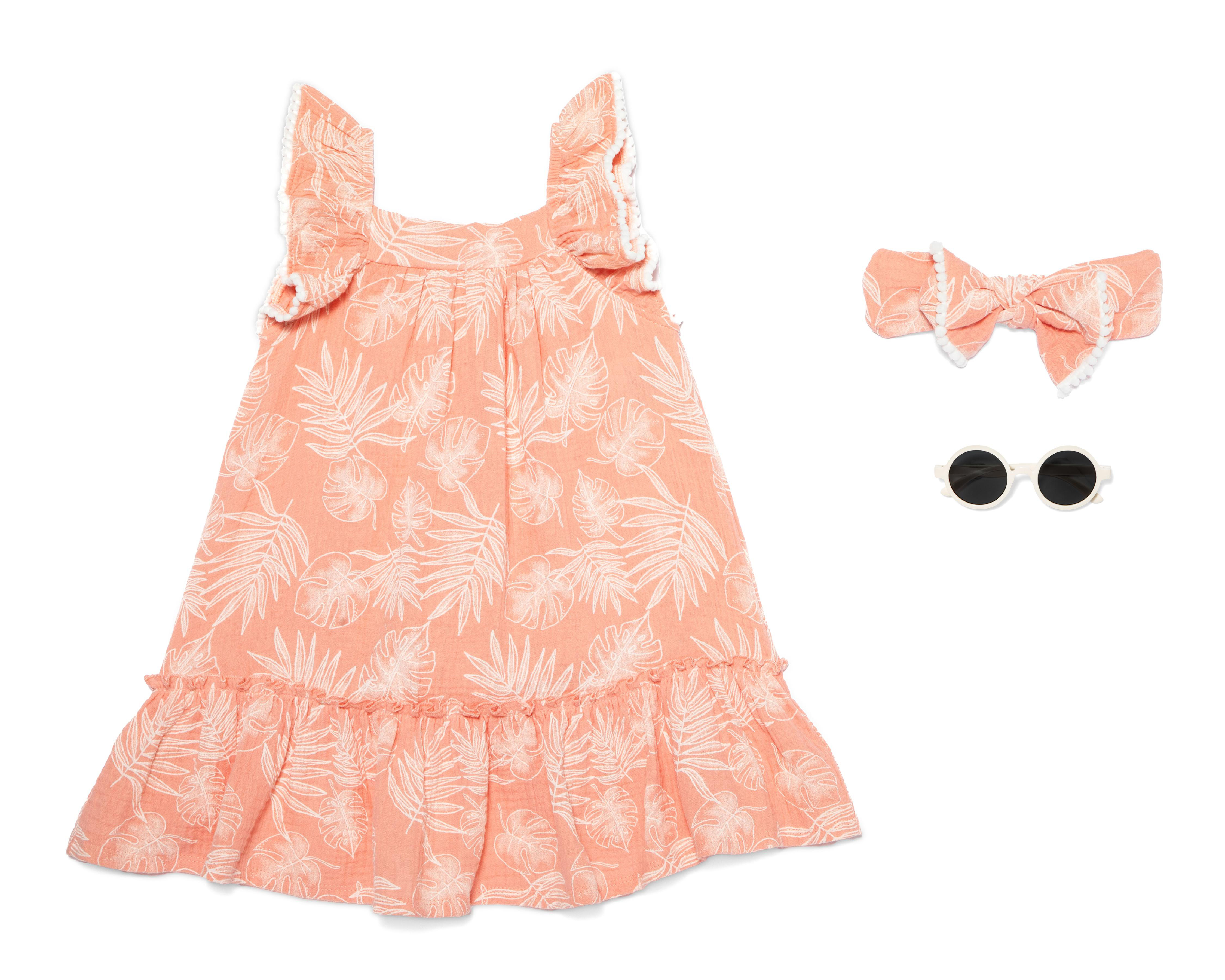 Vestido para Bebé Niña Baby Colors de Algodón 3 Piezas