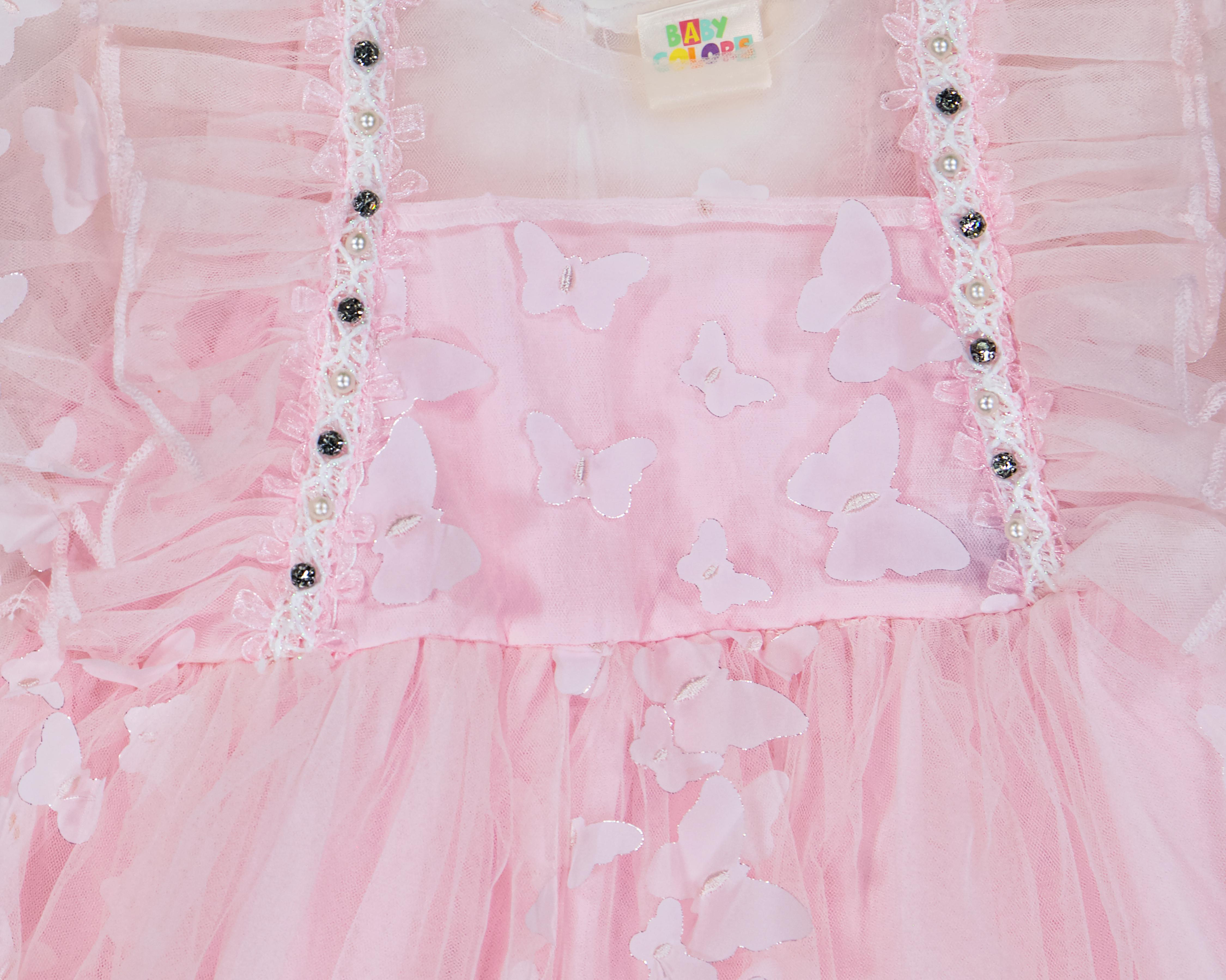 Foto 4 pulgar | Vestido para Bebé Niña Baby Colors Rosa