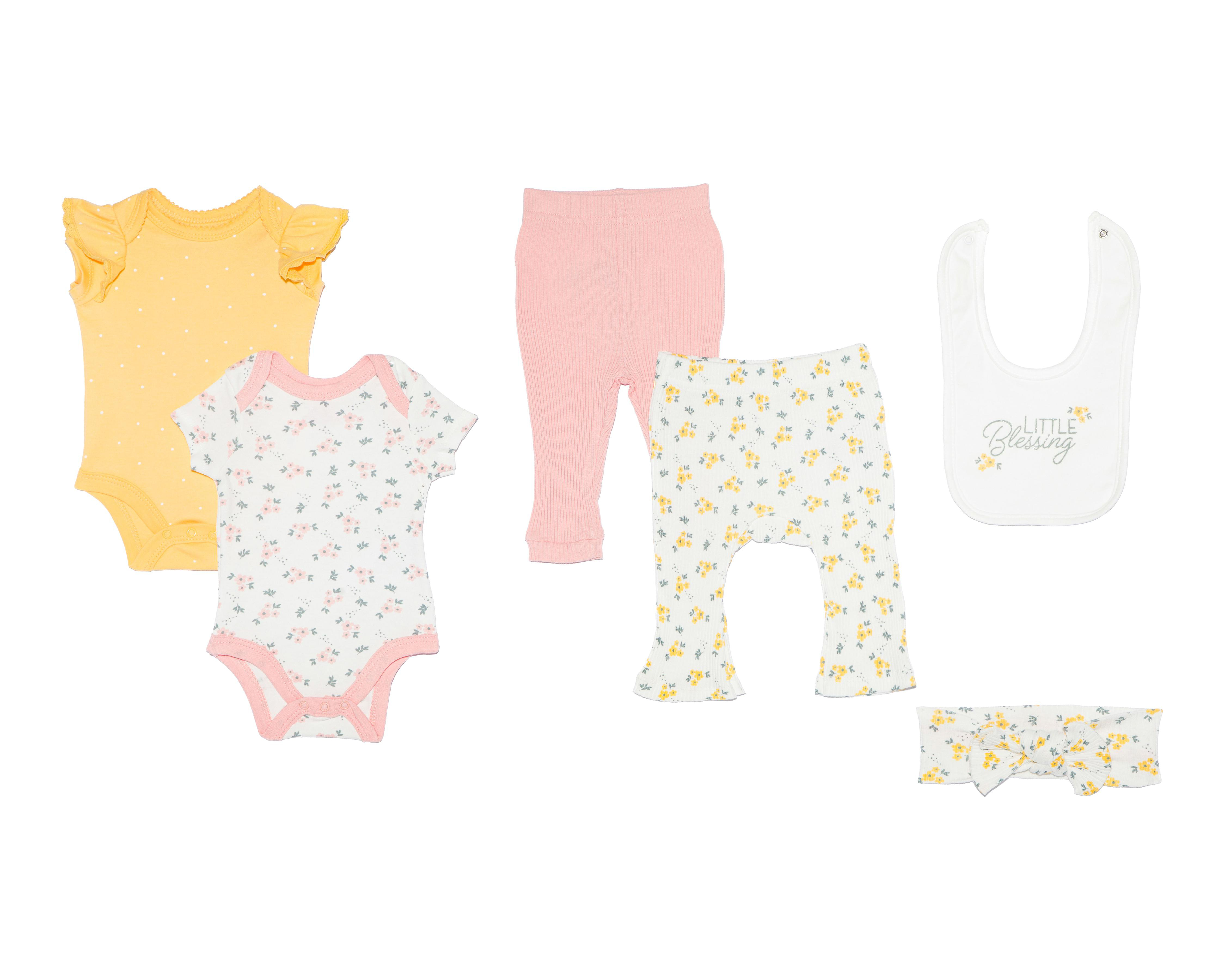 Foto 1 | Conjunto de Bebé Niña Baby Colors de Algodón 6 Piezas