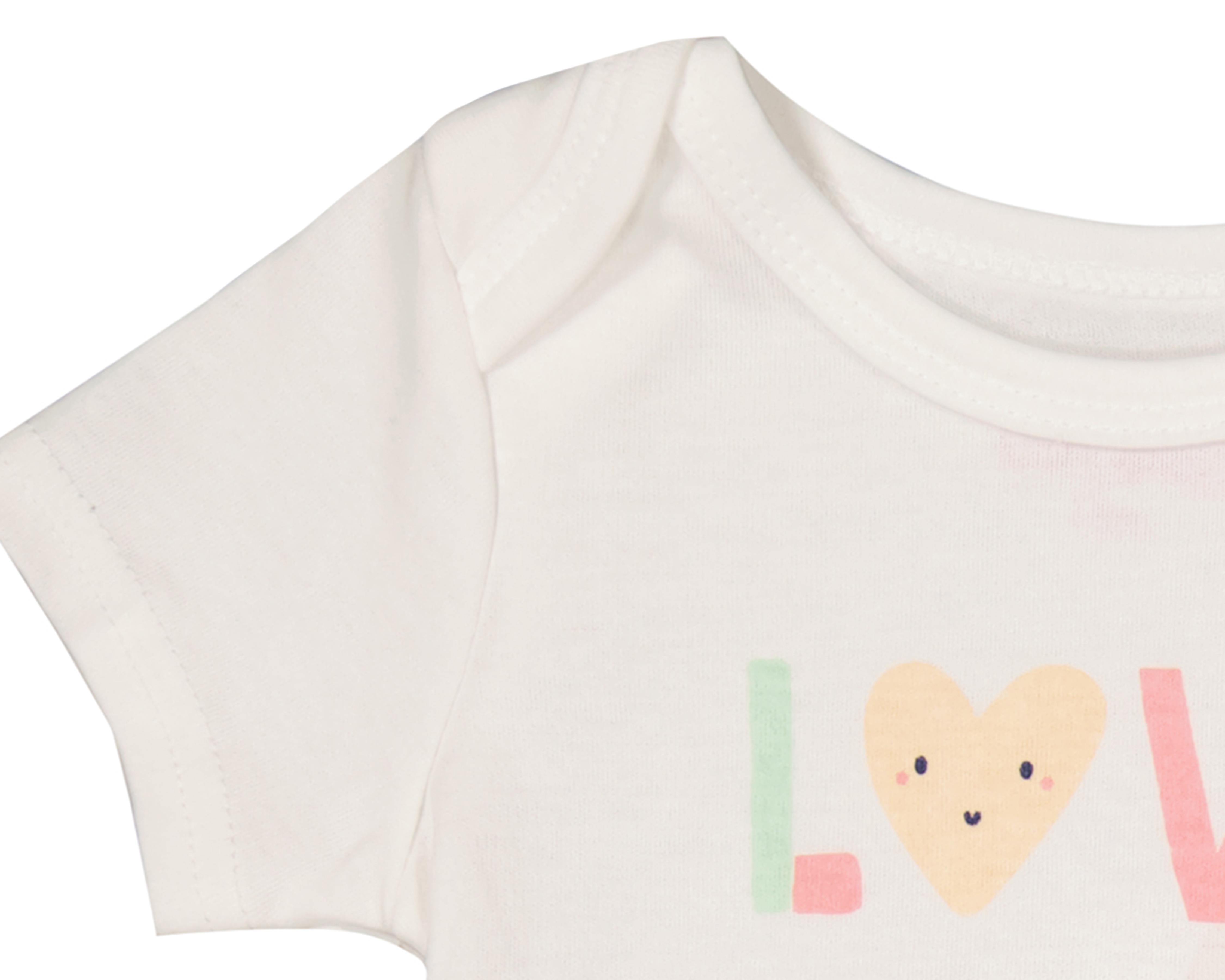 Foto 4 pulgar | Set de Pañaleros y Short para Bebé Niña Baby Colors con Gorro 4 Piezas