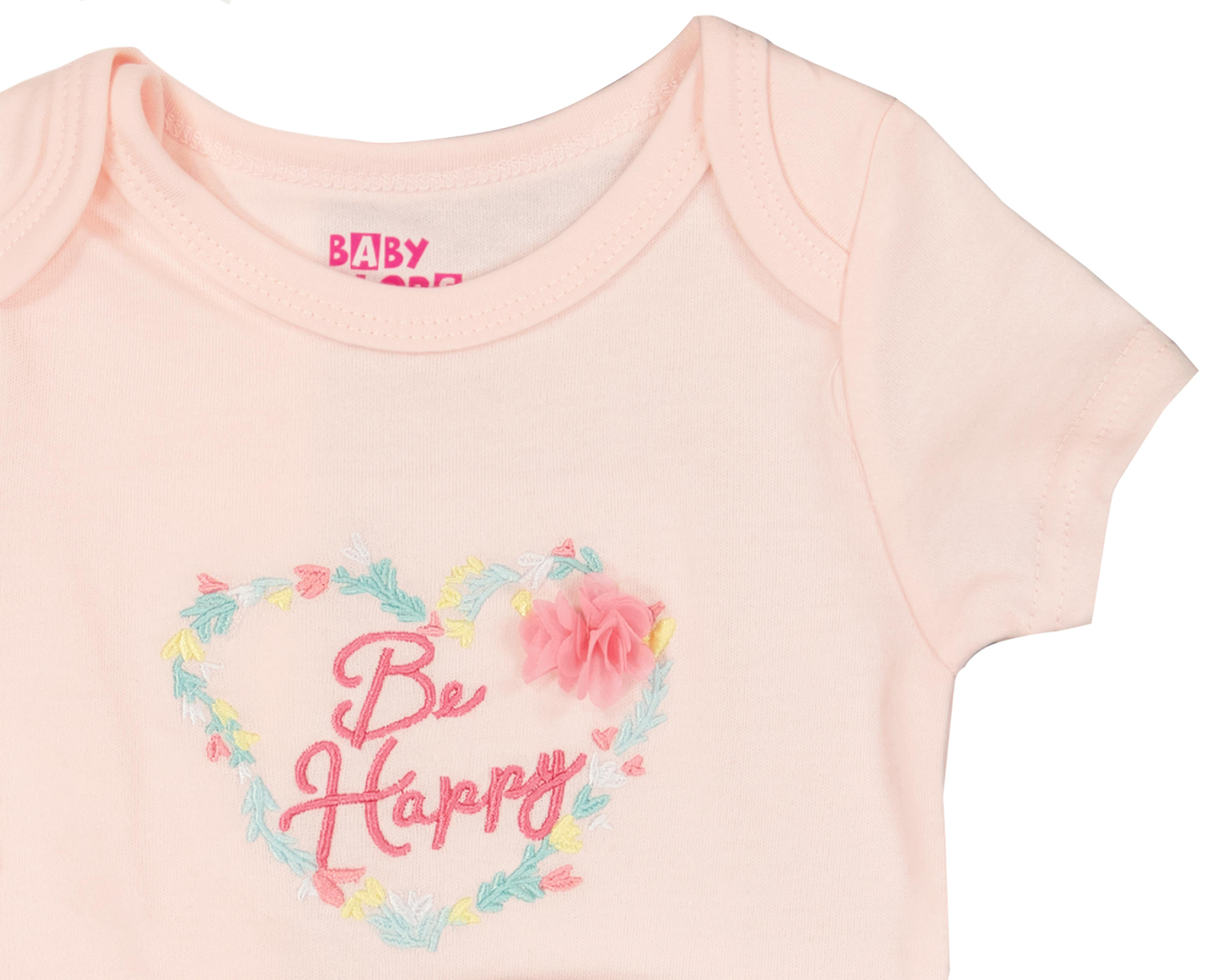 Foto 4 | Set de Pañaleros y Short para Bebé Niña Baby Colors con Gorro 4 Piezas