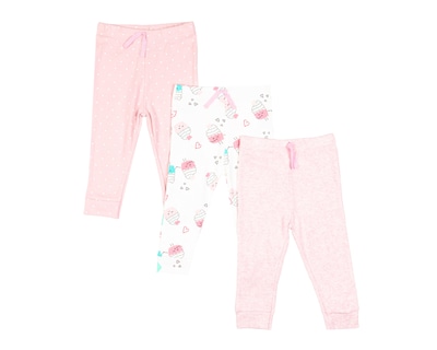Foto 1 | Pantalón para Bebé Baby Colors de Algodón Estampado 3 Piezas