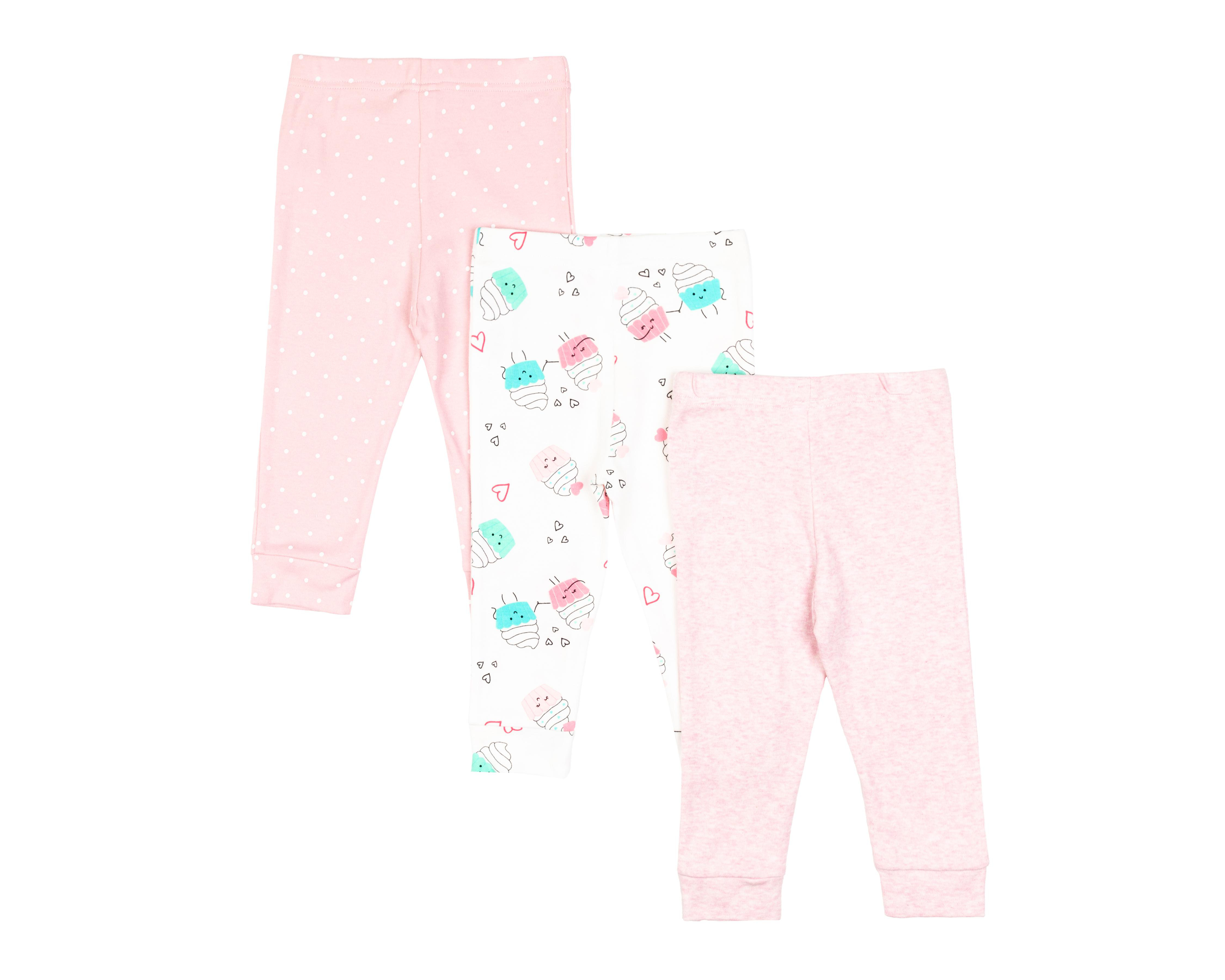 Foto 3 pulgar | Pantalón para Bebé Baby Colors de Algodón Estampado 3 Piezas
