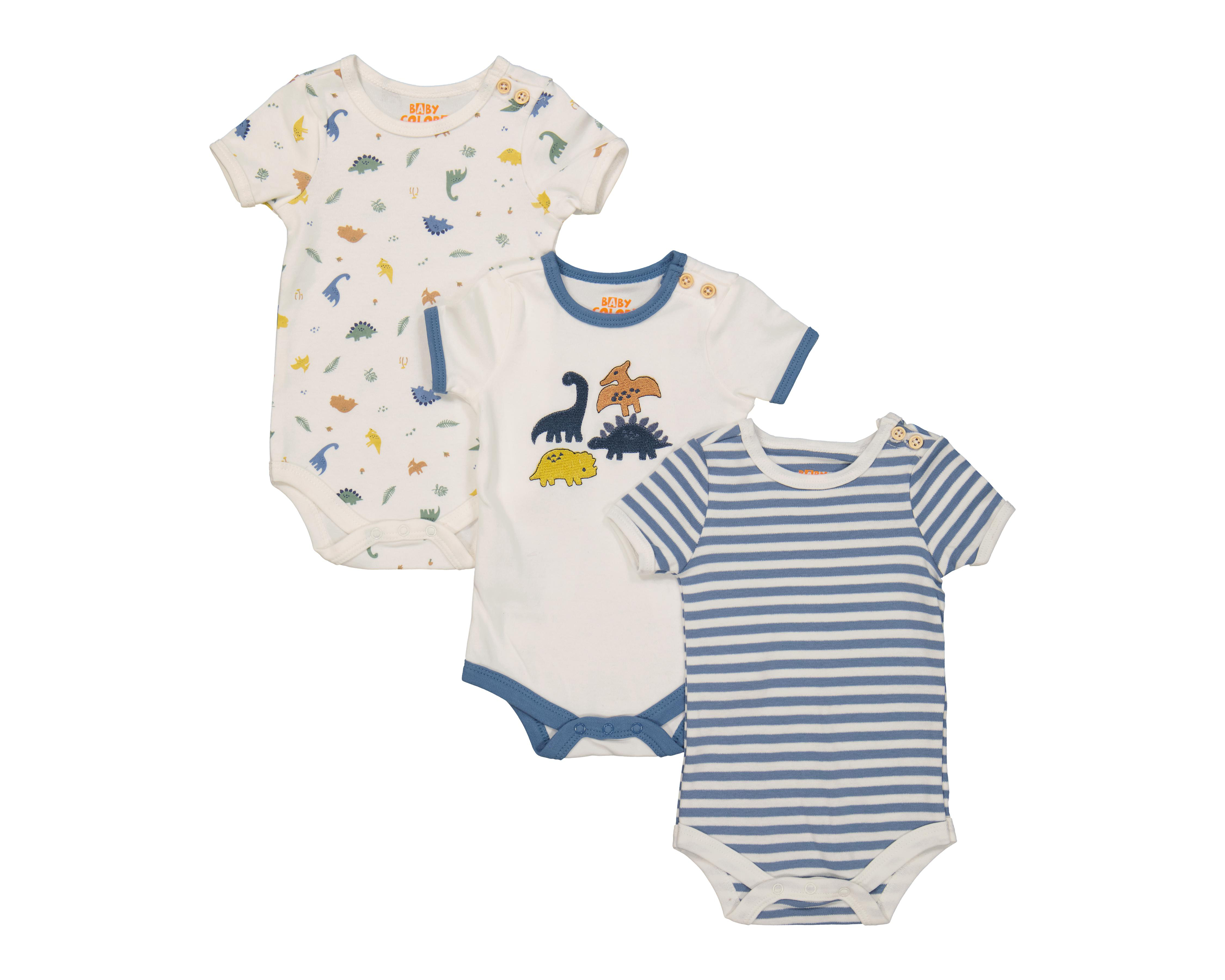 Foto 1 | Pañalero para Bebé Niño Baby Colors de Algodón Print Dinosaurios 3 Piezas