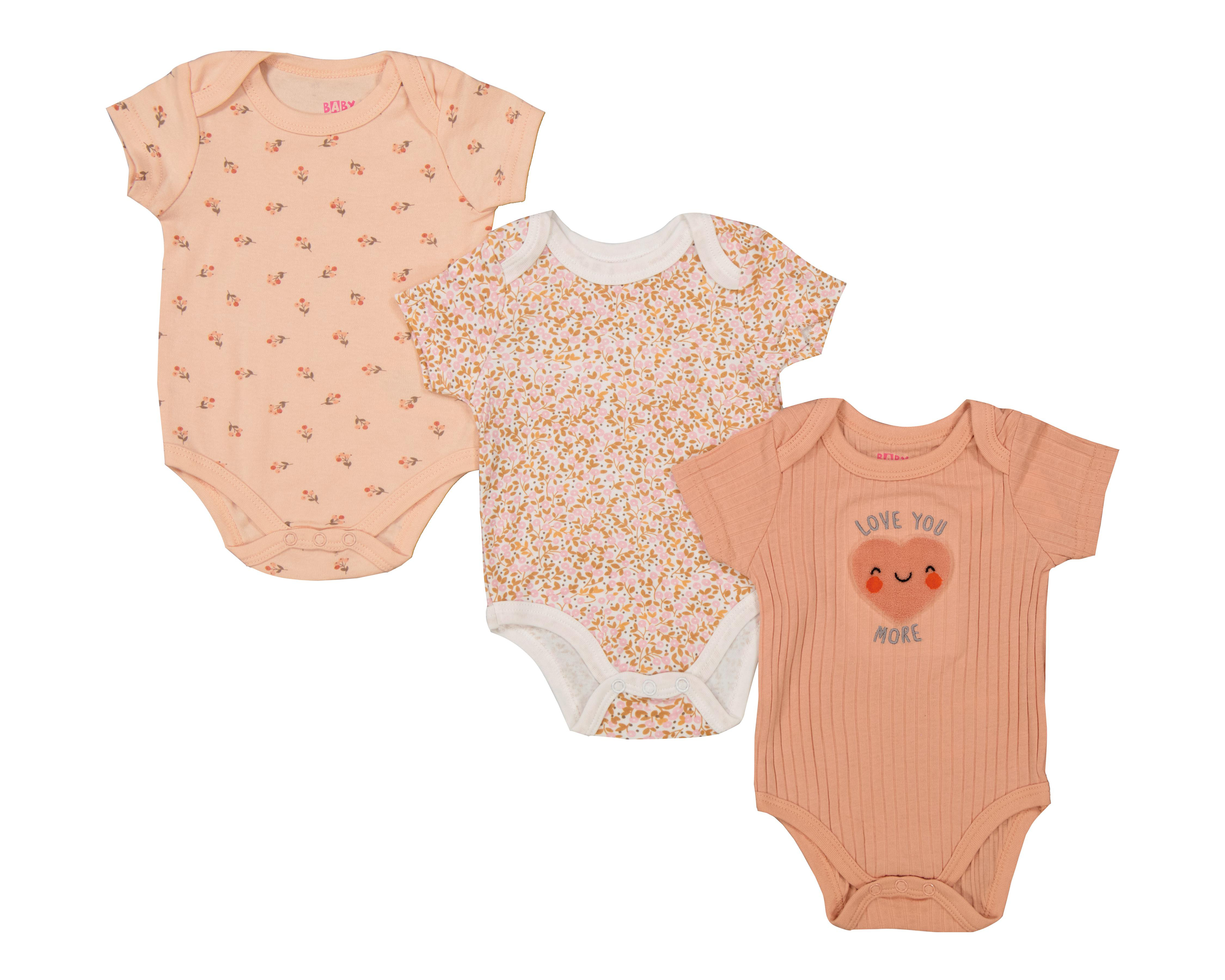 Foto 1 | Pañalero para Bebé Niña Baby Colors Estampado 3 Piezas