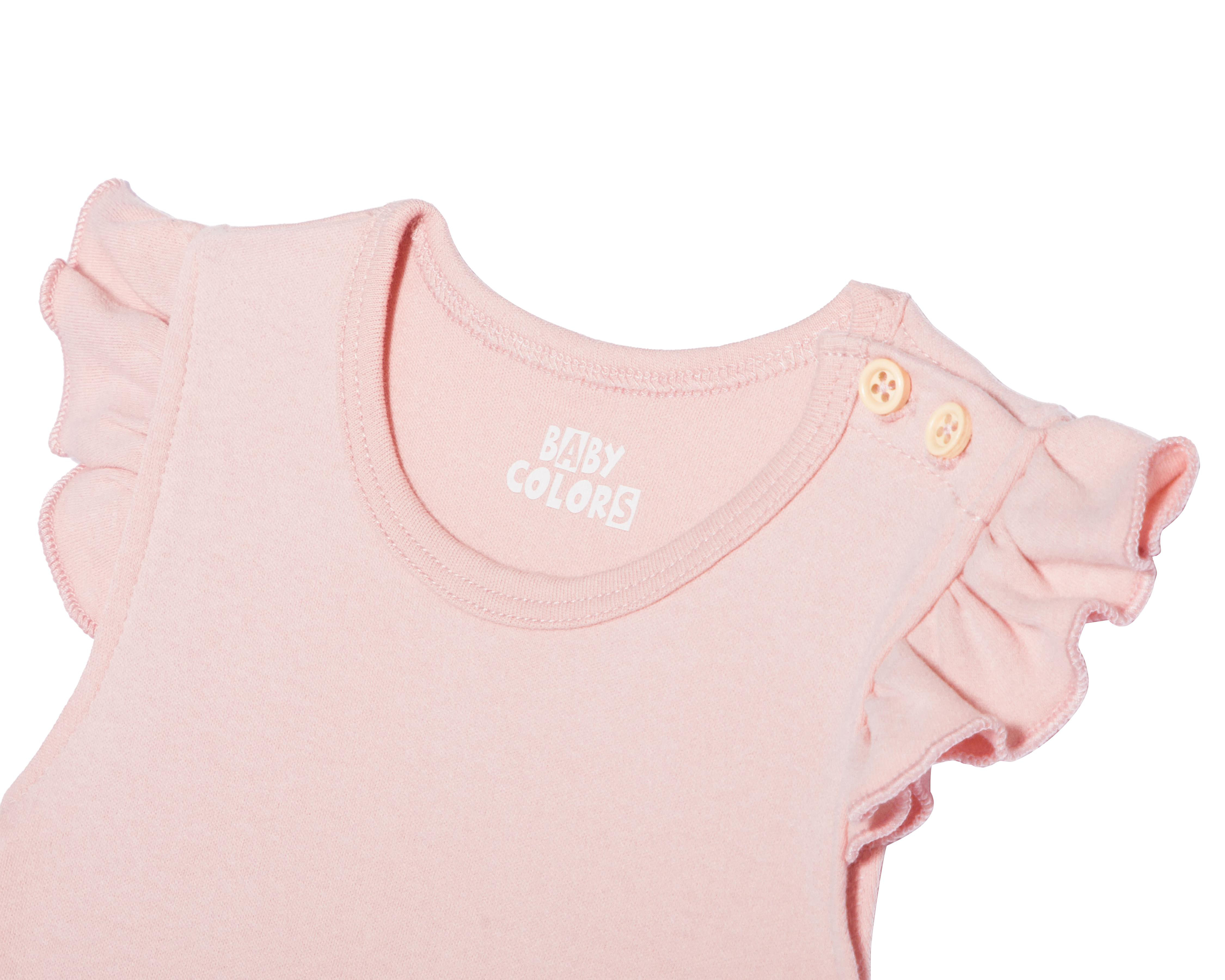 Foto 4 | Pañalero para Bebé Niña Baby Colors Manga Corta 3 Piezas