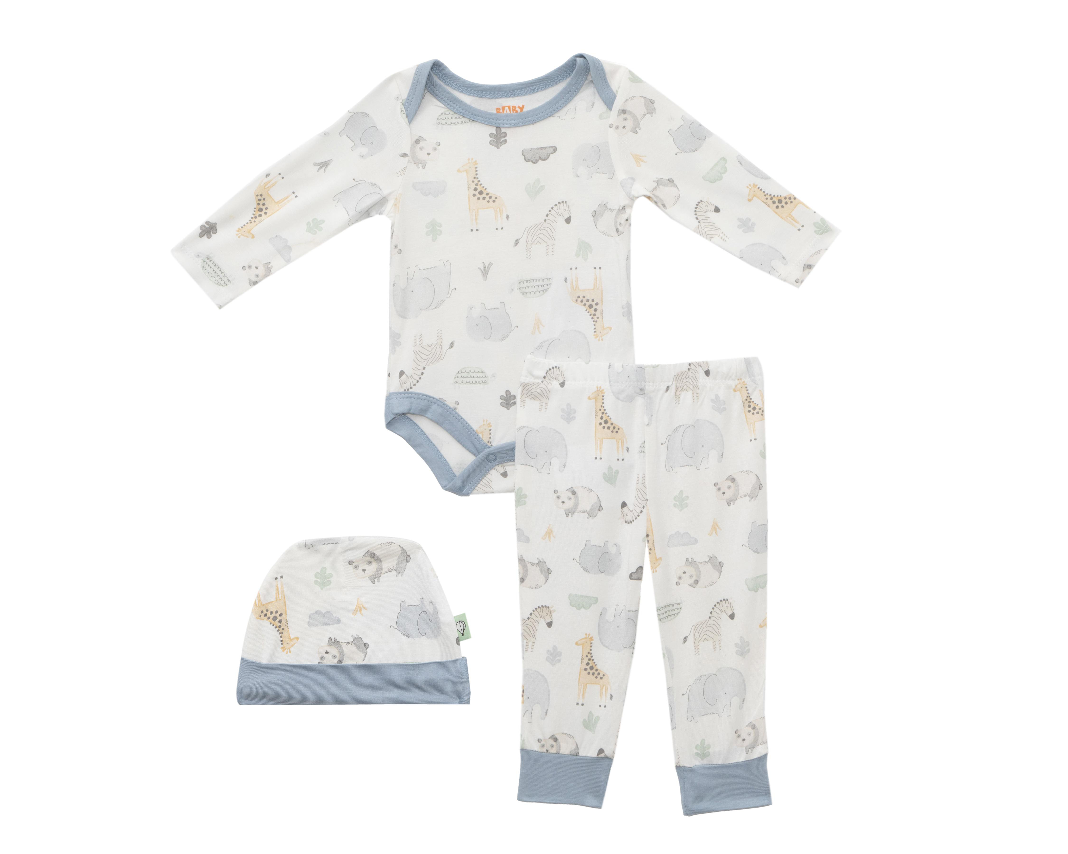 Foto 1 | Conjunto de Pañalero y Pantalón para Bebé Niño Baby Colors con Gorro 3 Piezas