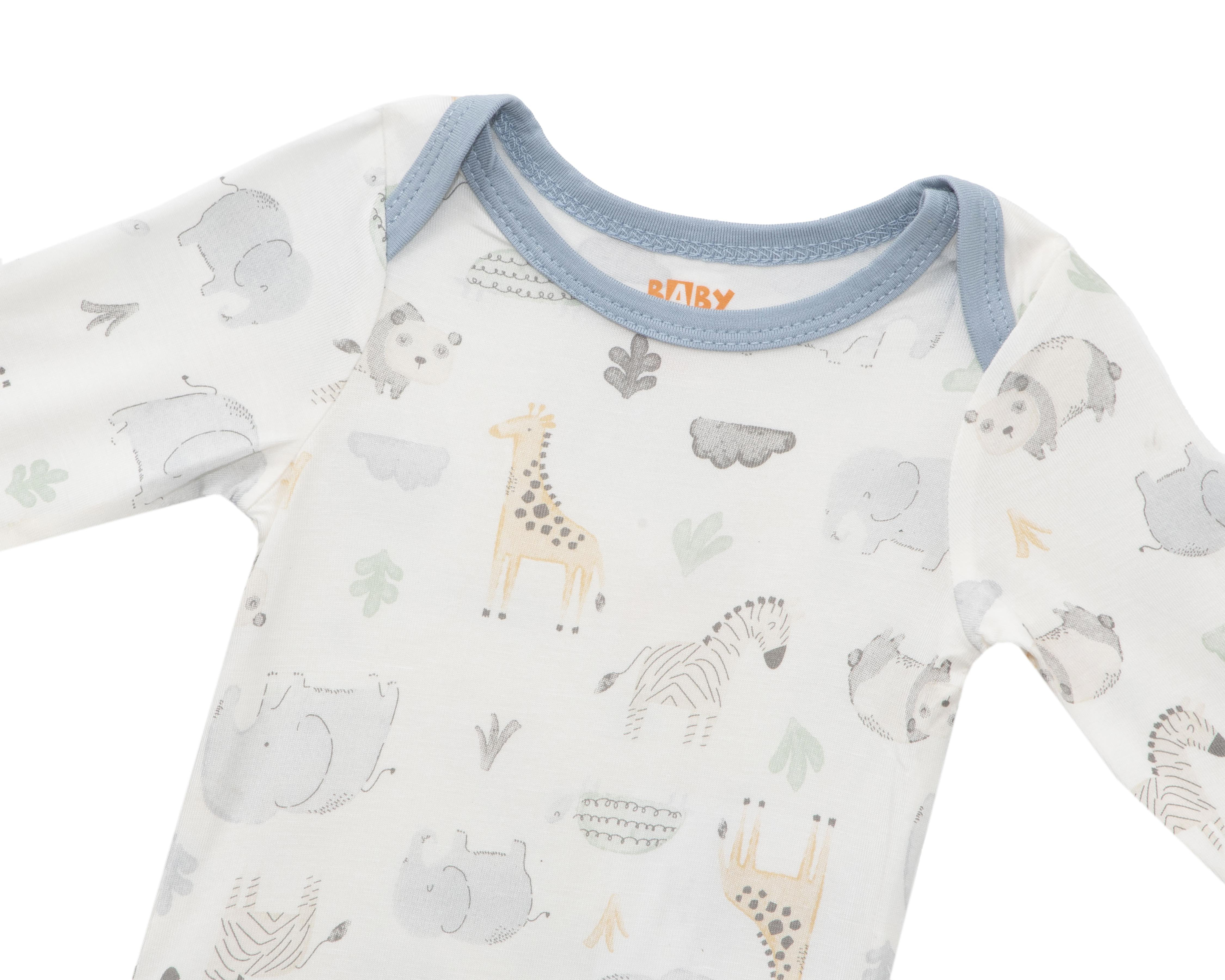Foto 4 pulgar | Conjunto de Pañalero y Pantalón para Bebé Niño Baby Colors con Gorro 3 Piezas
