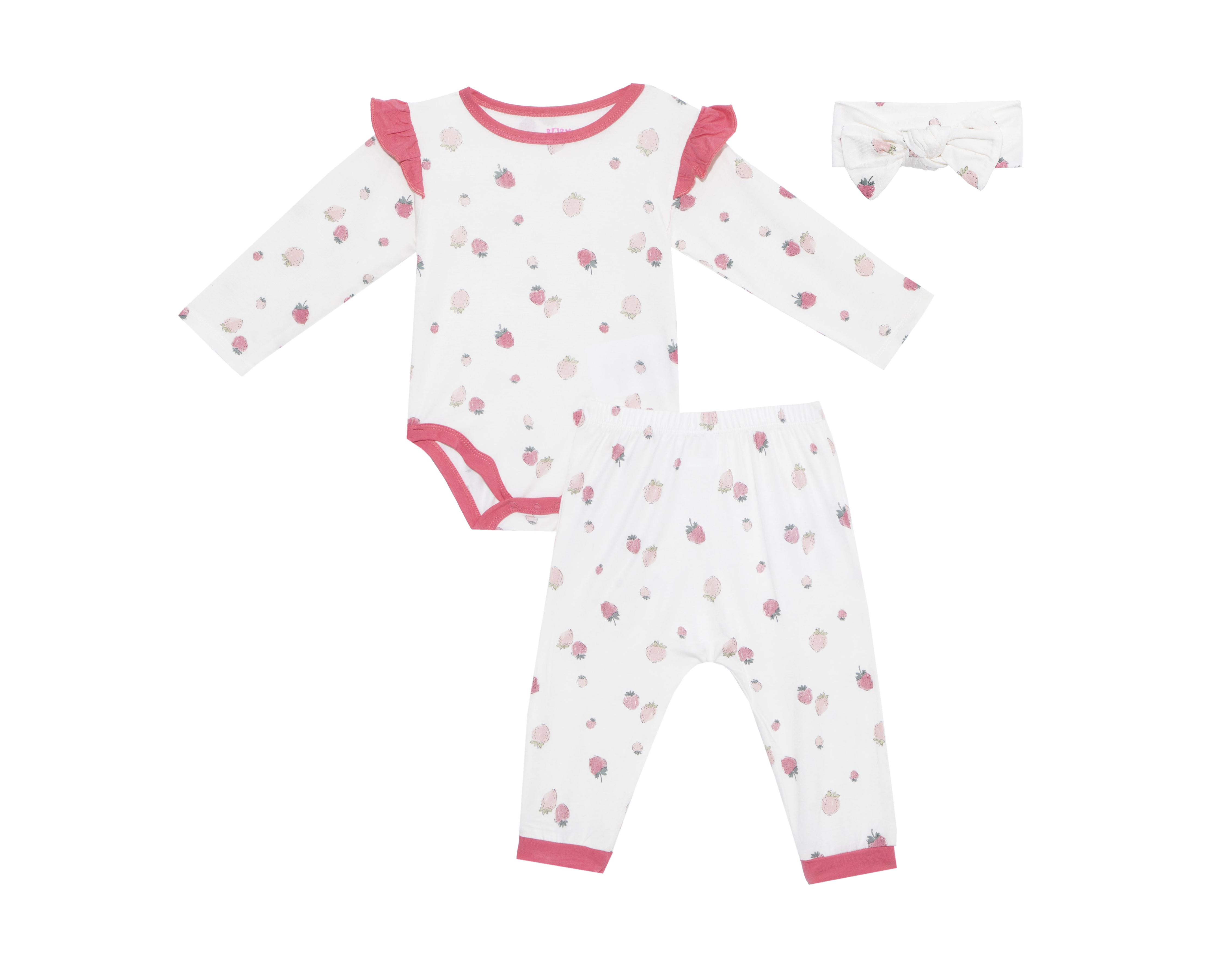 Pañalero y Pantalón para Bebé Niña Baby Colors con Tiara 3 Piezas