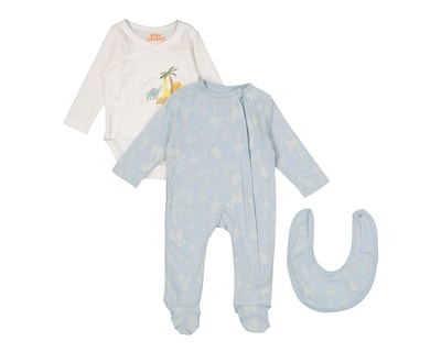 Foto 1 | Conjunto de Algodón para Bebé Niño Baby Colors 3 Piezas