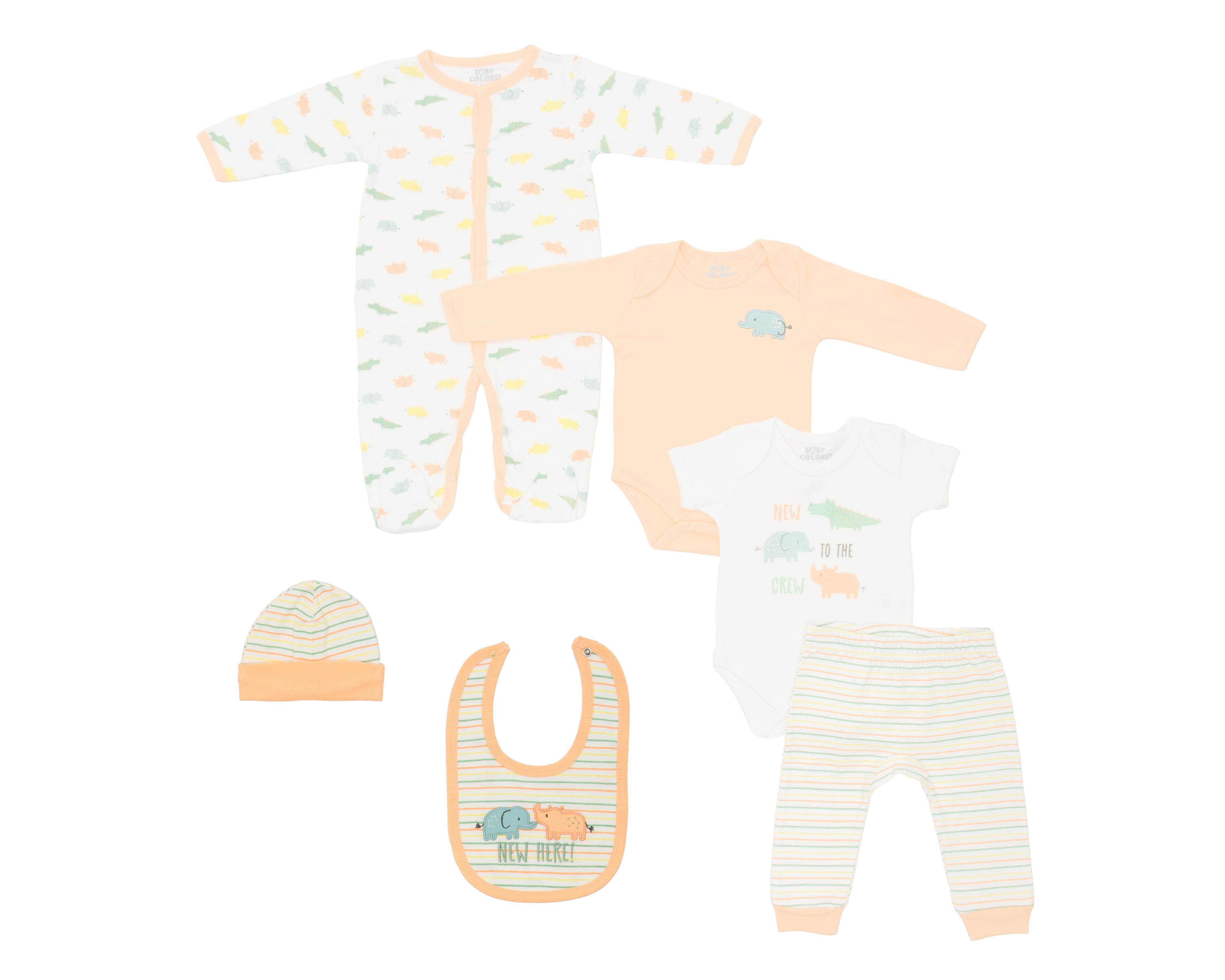 Foto 1 | Conjunto de Algodón para Bebé Baby Colors 6 Piezas