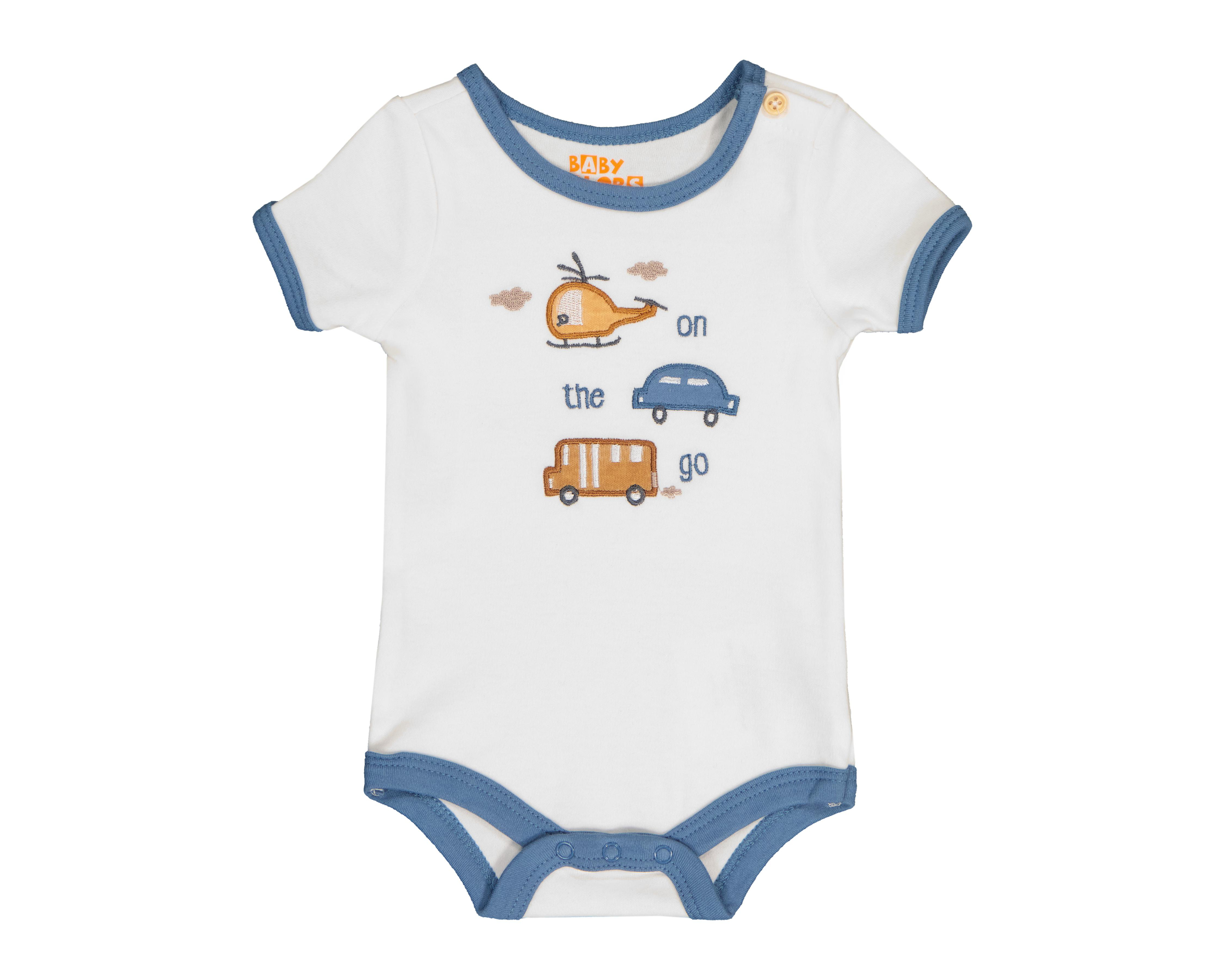 Foto 4 pulgar | Pañalero para Bebé Niño Baby Colors de Algodón con Pantalón 4 Piezas