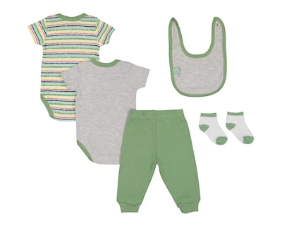 Foto 2 | Pañalero para Bebé Niño Baby Colors Cocodrilos 5 Piezas