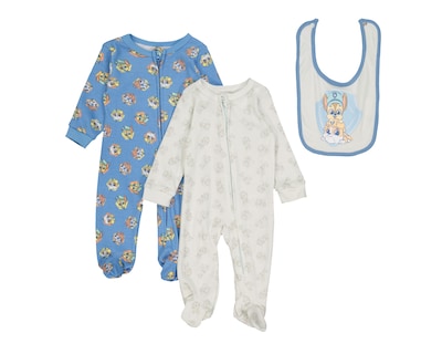 Foto 1 | Mameluco para Bebé Niño Paw Patrol con Babero 3 Piezas