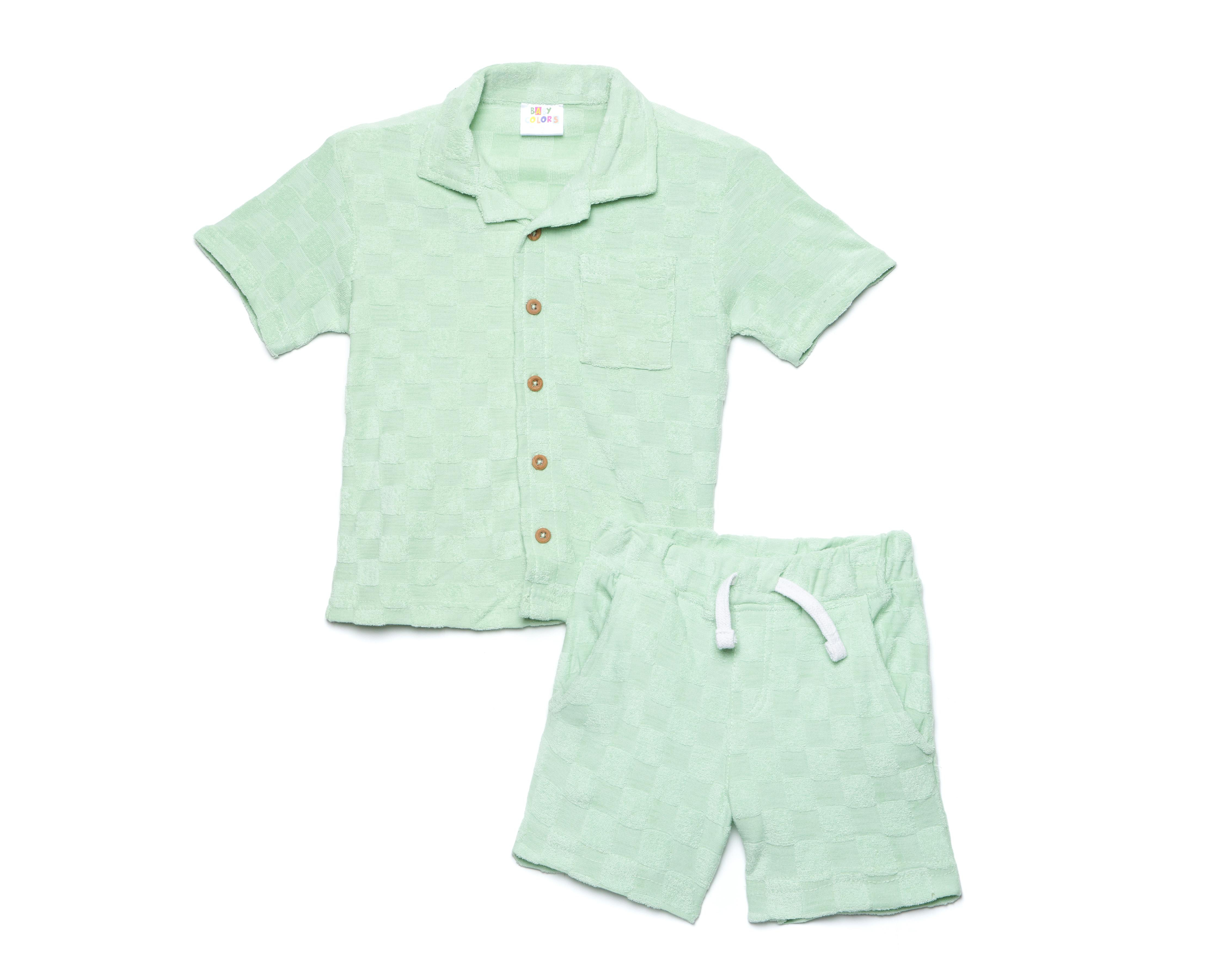 Foto 2 pulgar | Short y Camisa para Bebé Niño Baby Colors
