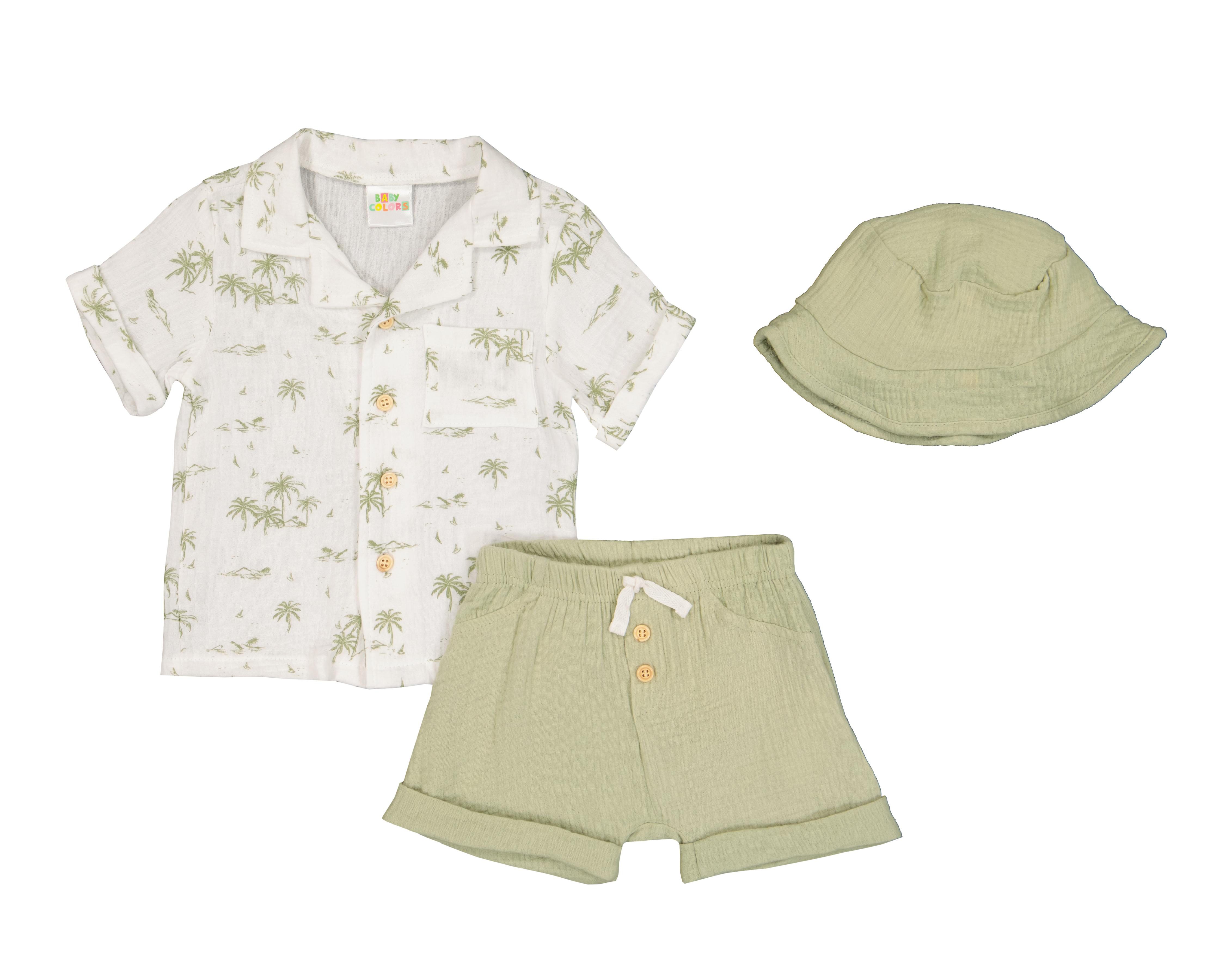 Foto 1 | Conjunto para Bebé Niño Baby Colors Estampado 3 Piezas