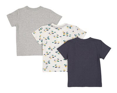 Foto 2 | Playera para Bebé Niño Baby Colors Manga Corta 3 Piezas