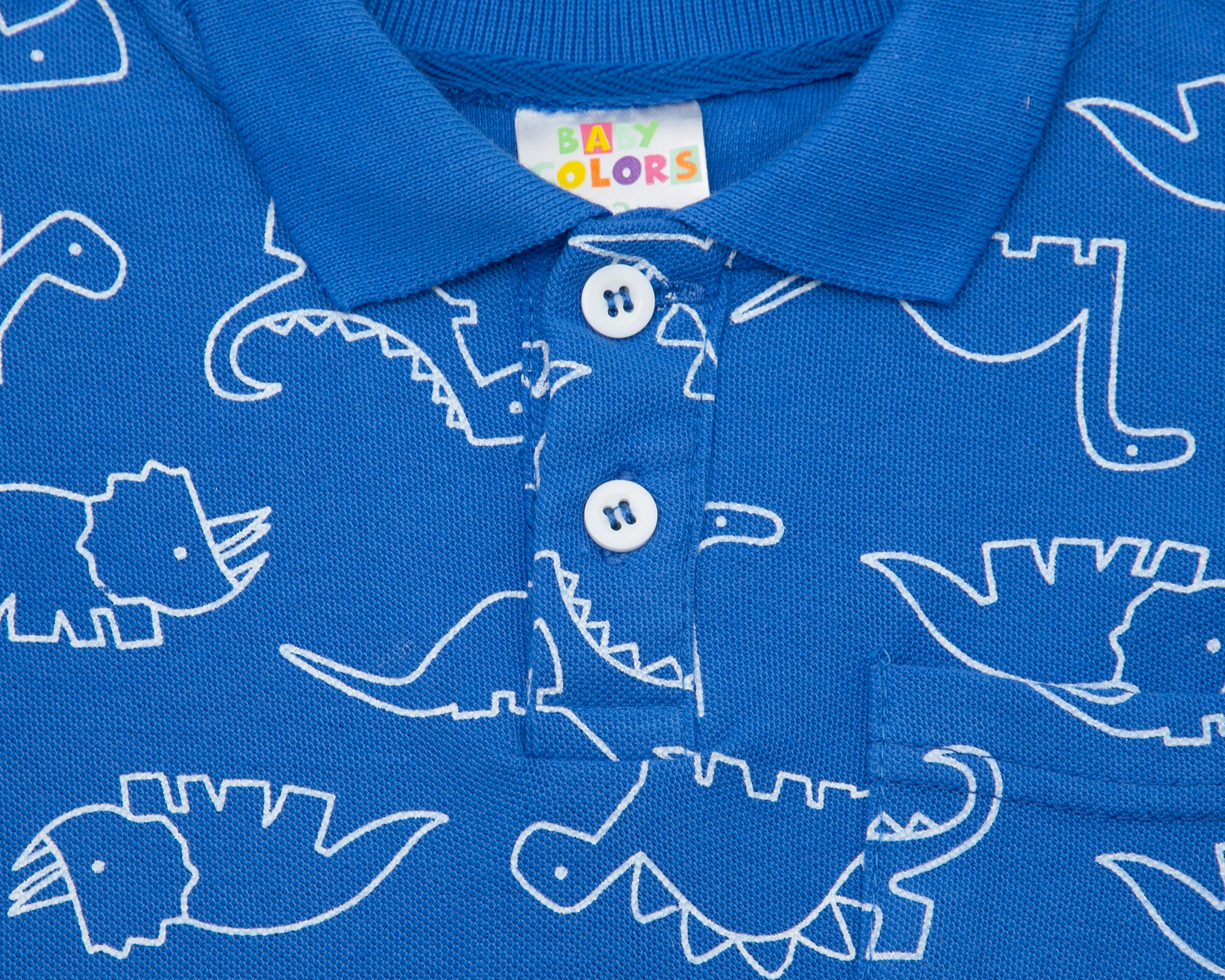 Foto 4 pulgar | Playera Polo para Bebé Niño Baby Colors Dinosaurios