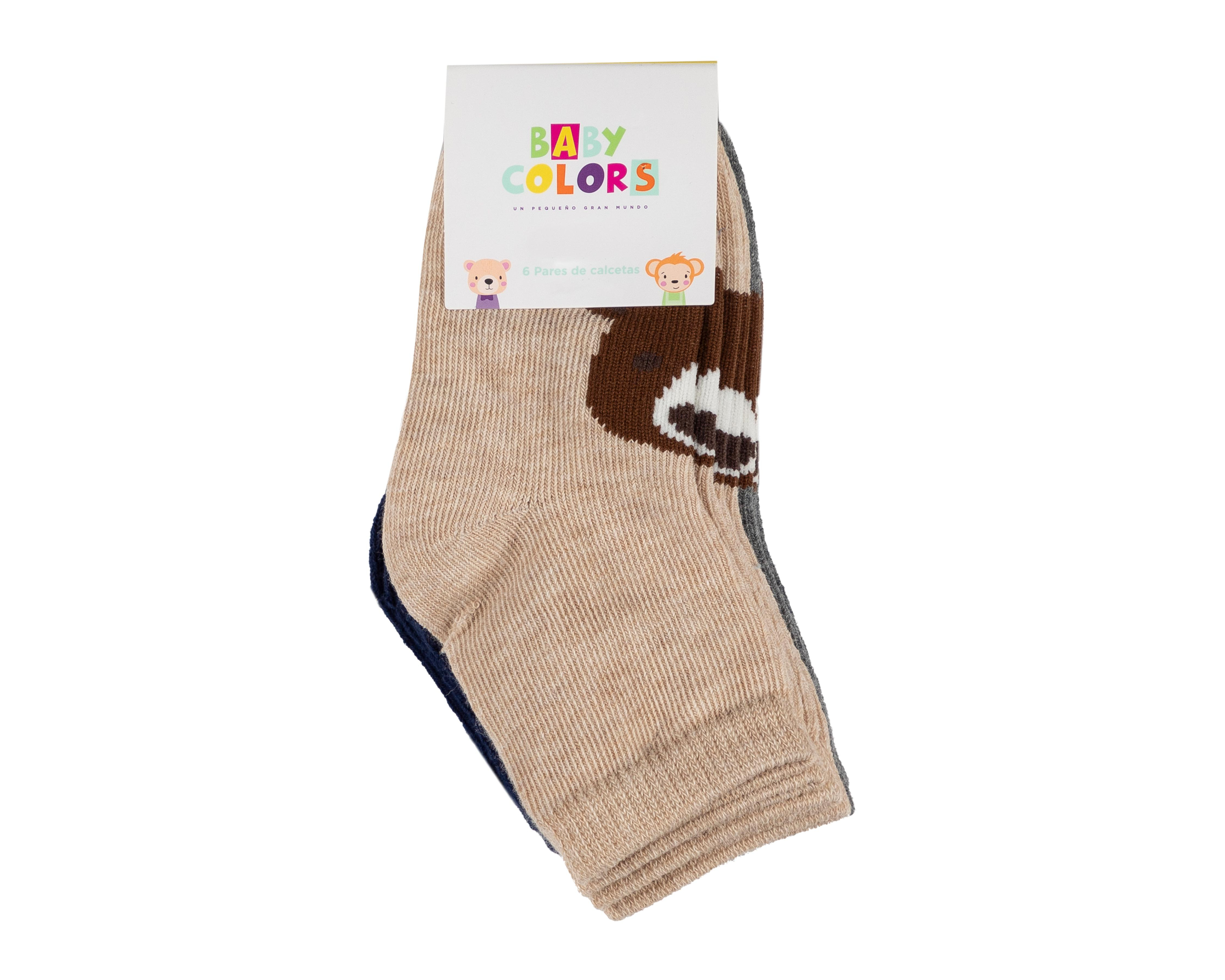 Foto 4 pulgar | Calcetines para Bebé Niño Baby Colors 6 Pares