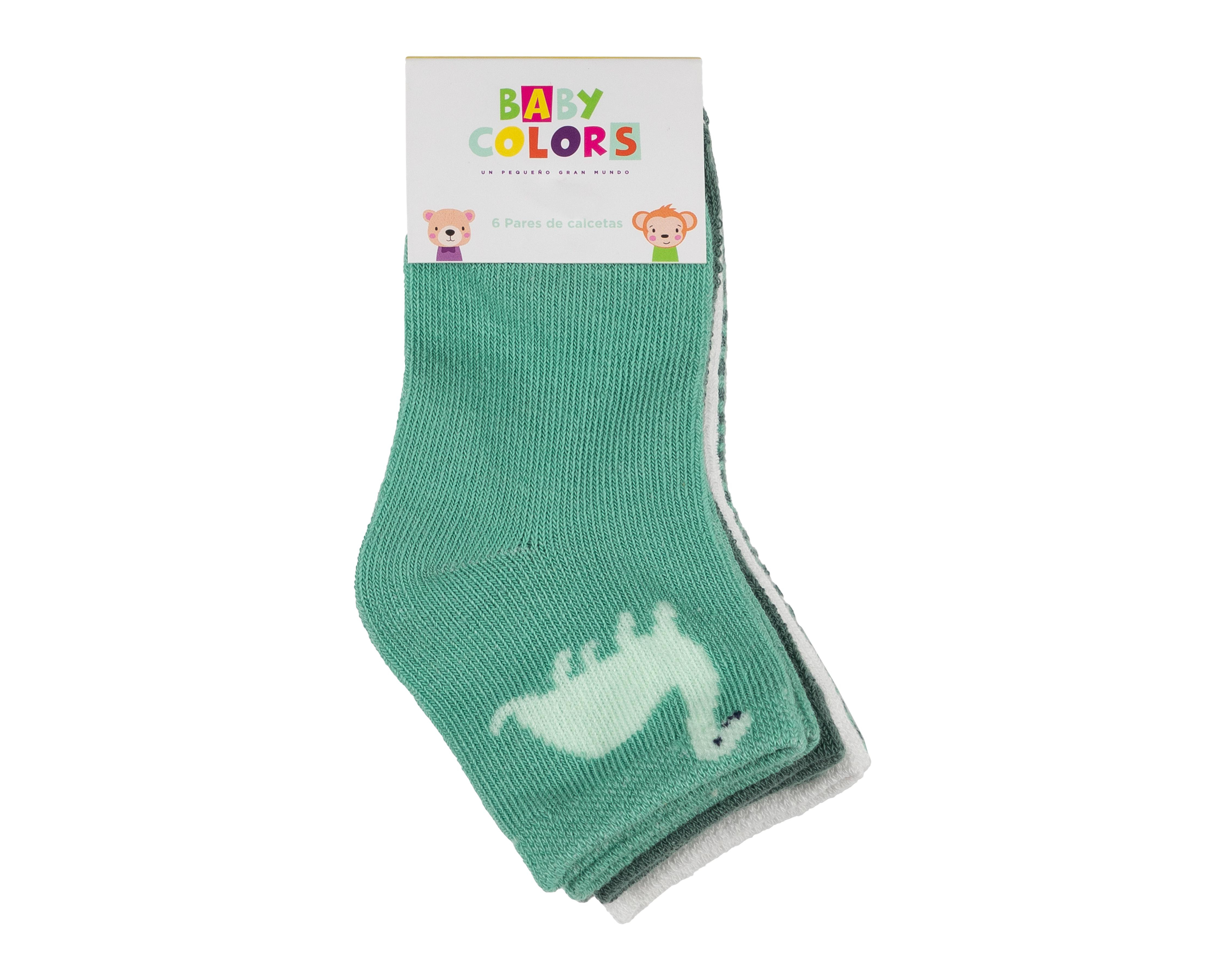 Foto 4 pulgar | Calcetines para Bebé Niño Baby Colors 6 Pares