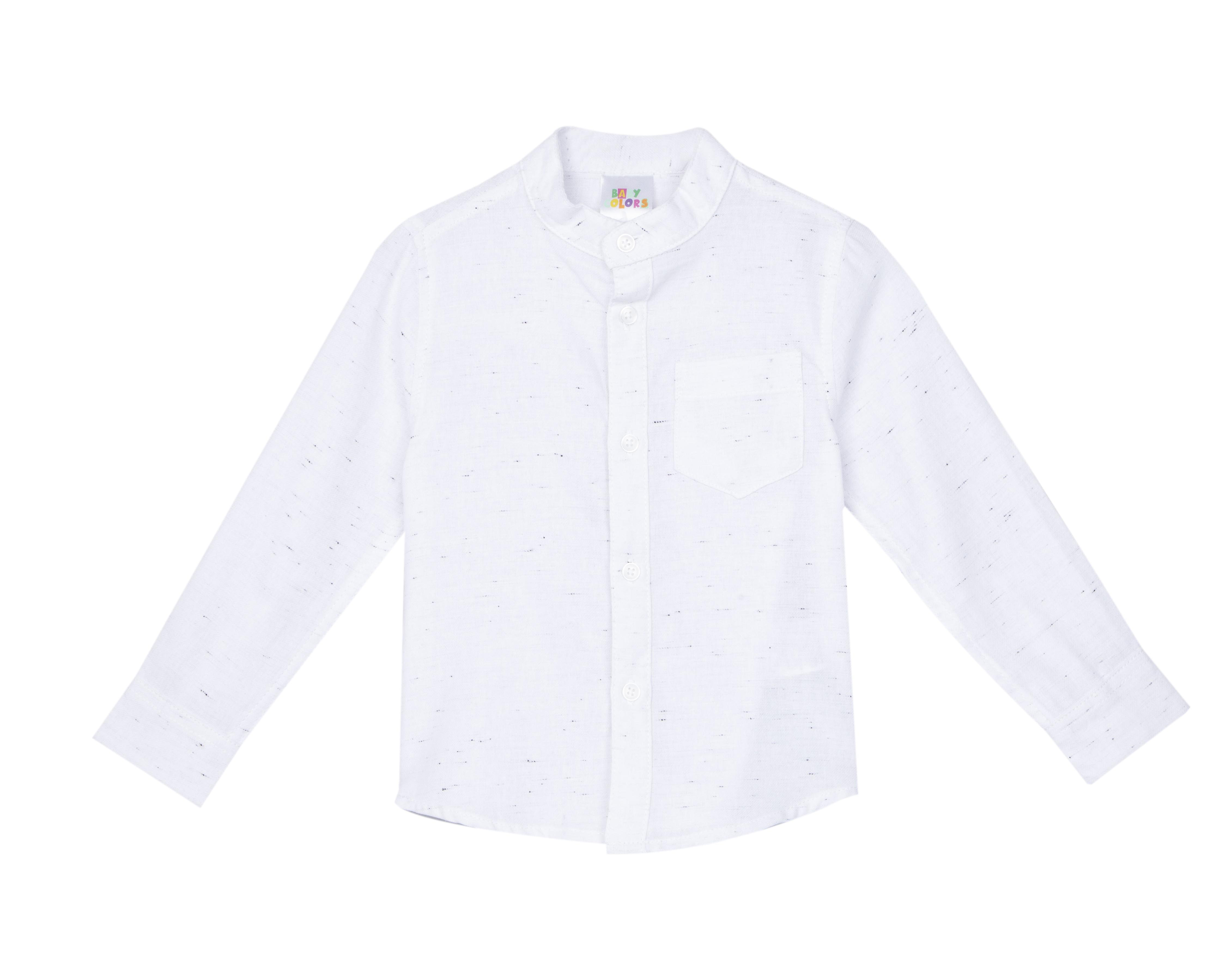 Foto 2 pulgar | Camisa para Bebé Niño Baby Colors de Algodón con Manga Larga