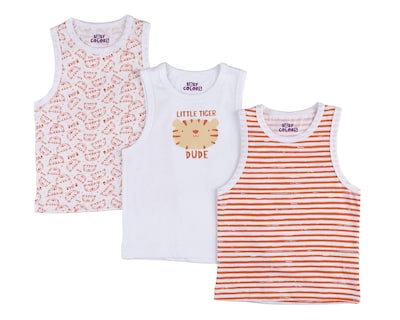 Foto 1 | Camiseta Interior Baby Colors para Bebé Niño 3 Piezas