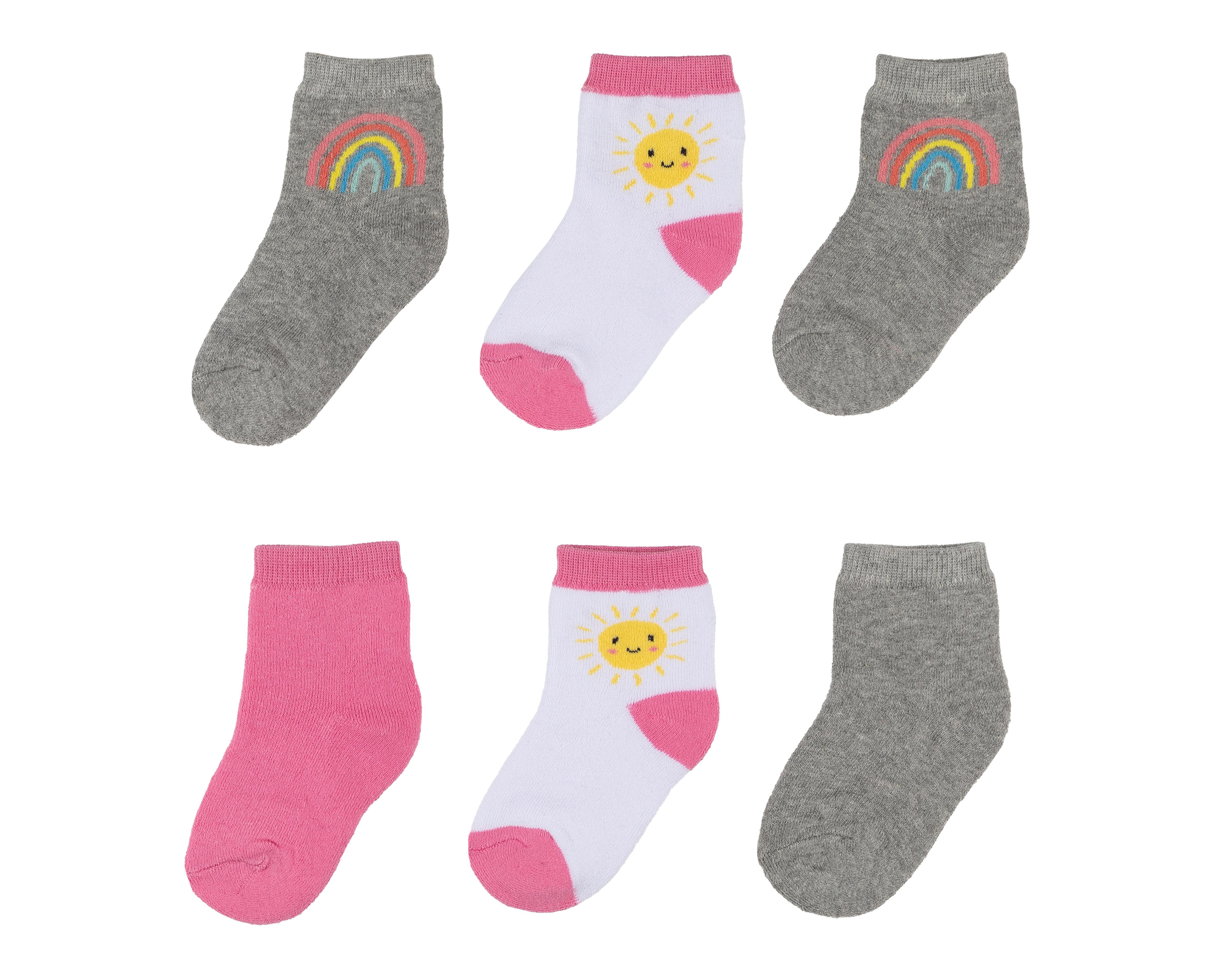 Calcetas Cortas Baby Colors para Bebé Niña 6 Pares