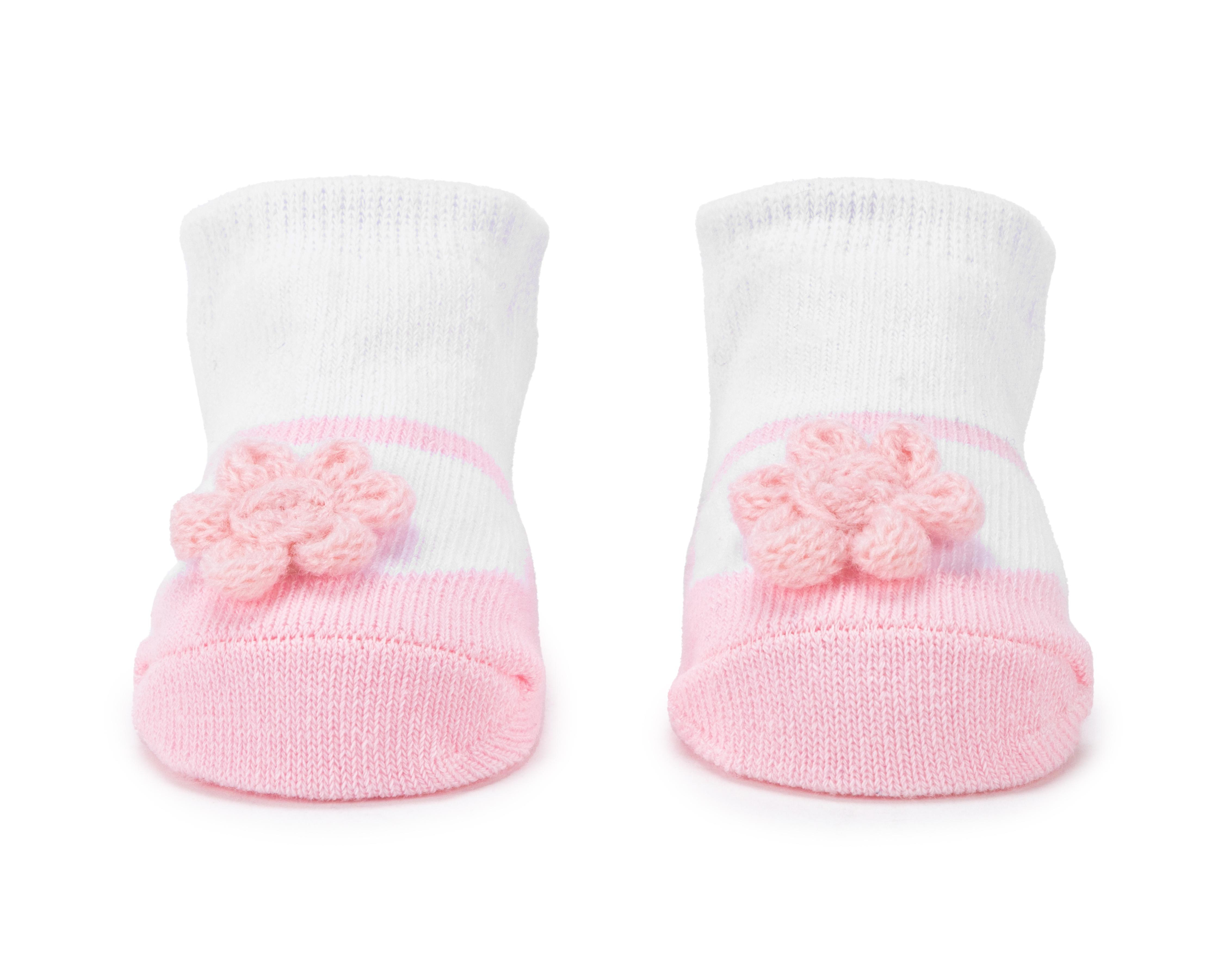 Foto 5 pulgar | Calcetines para Bebé Niña Baby Colors 3 Pares con Tiara