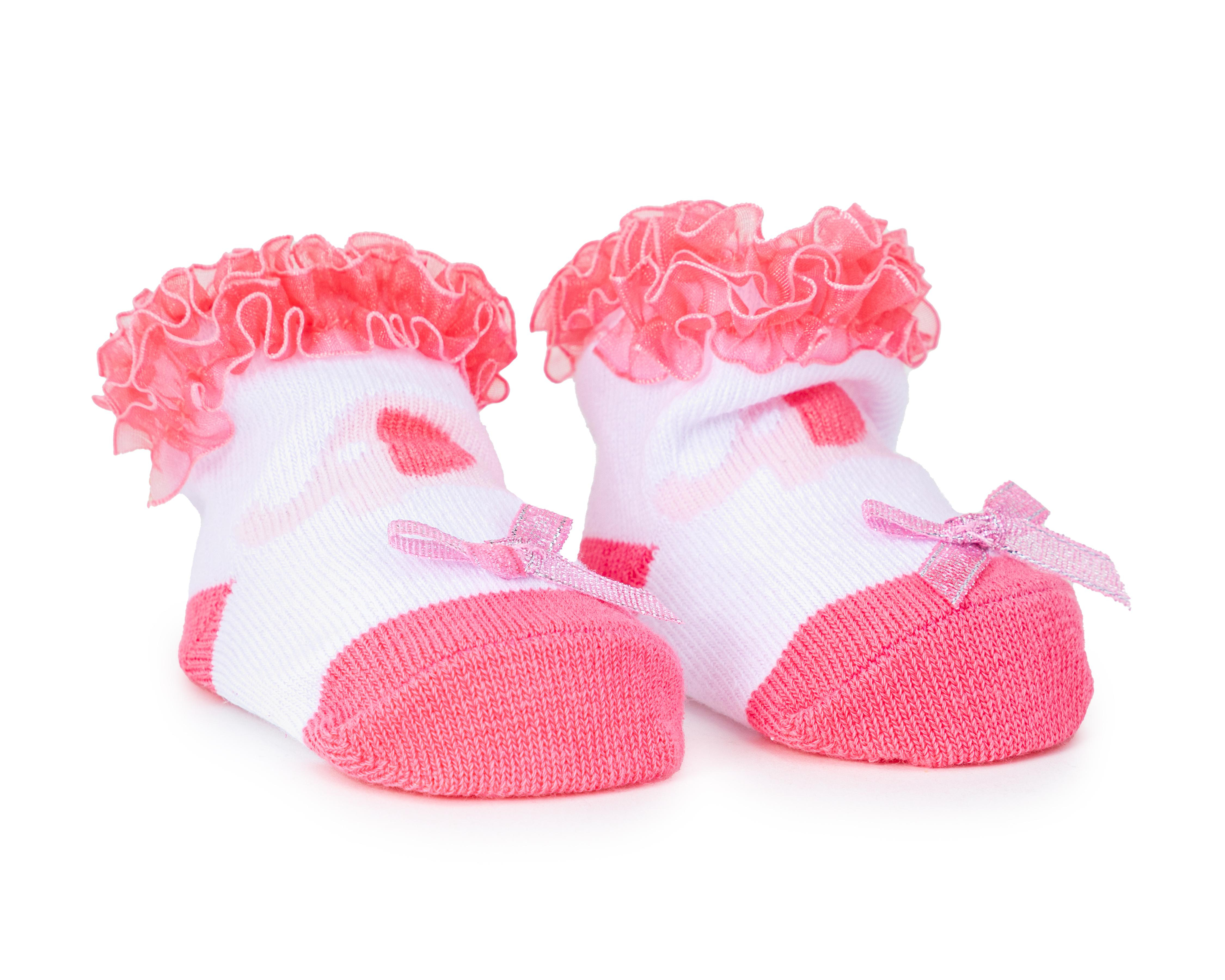 Foto 5 pulgar | Calcetas Baby Colors con Flor para Bebé Niña 3 Pares