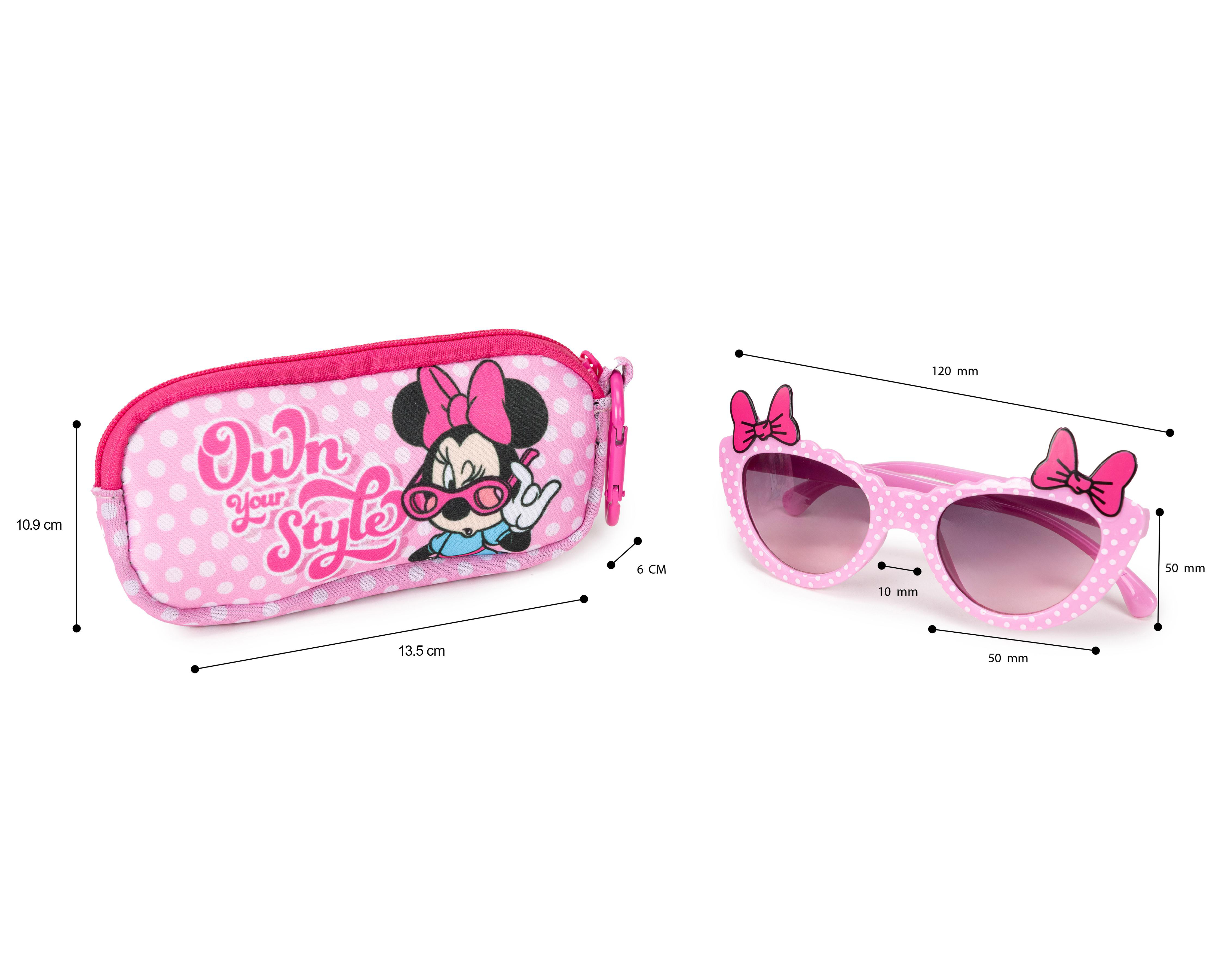 Foto 6 pulgar | Lentes de Sol para Niña Disney Minnie Mouse Cat Eye Rosas
