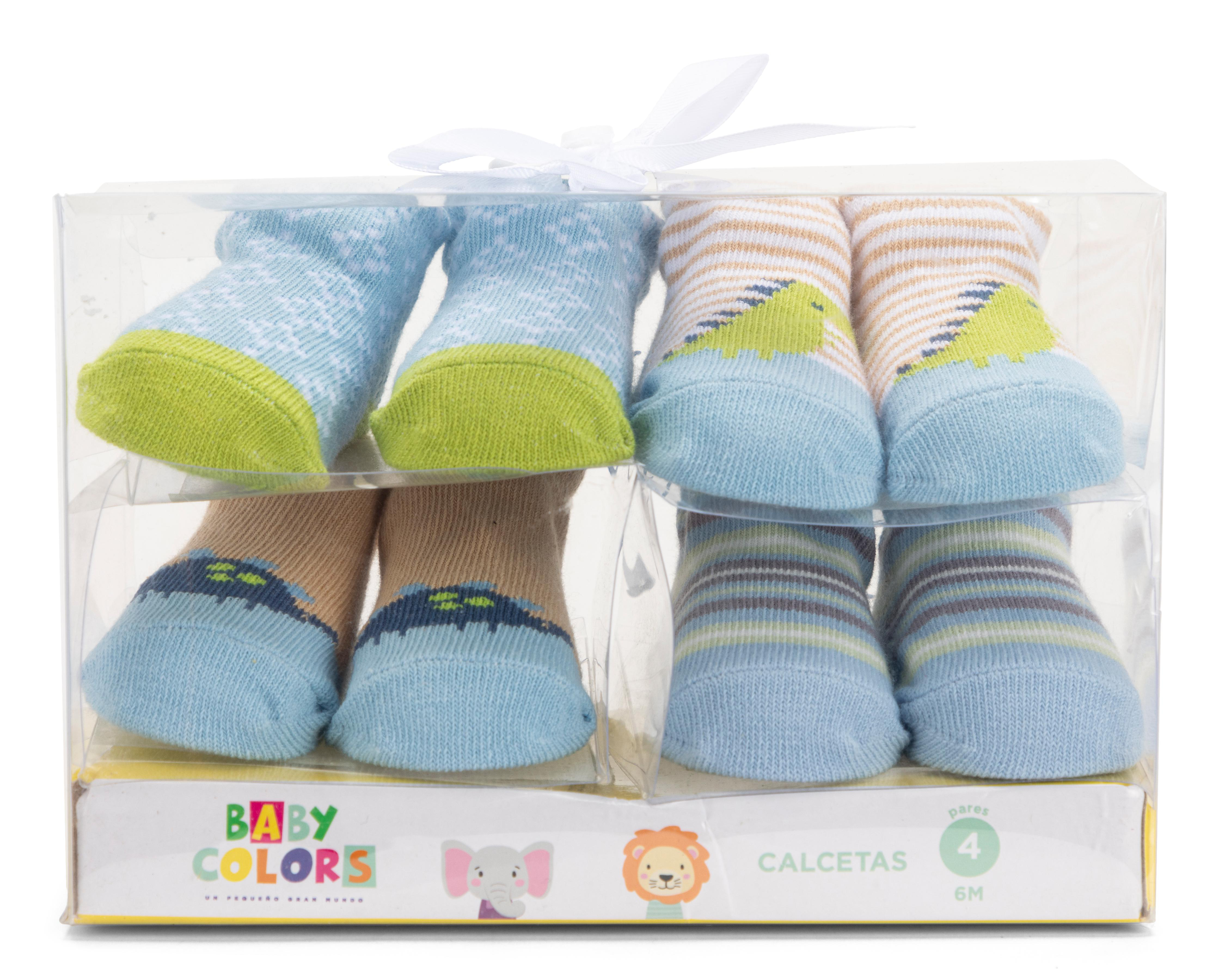 Calcetines para Bebé Niño Baby Colors 4 Pares