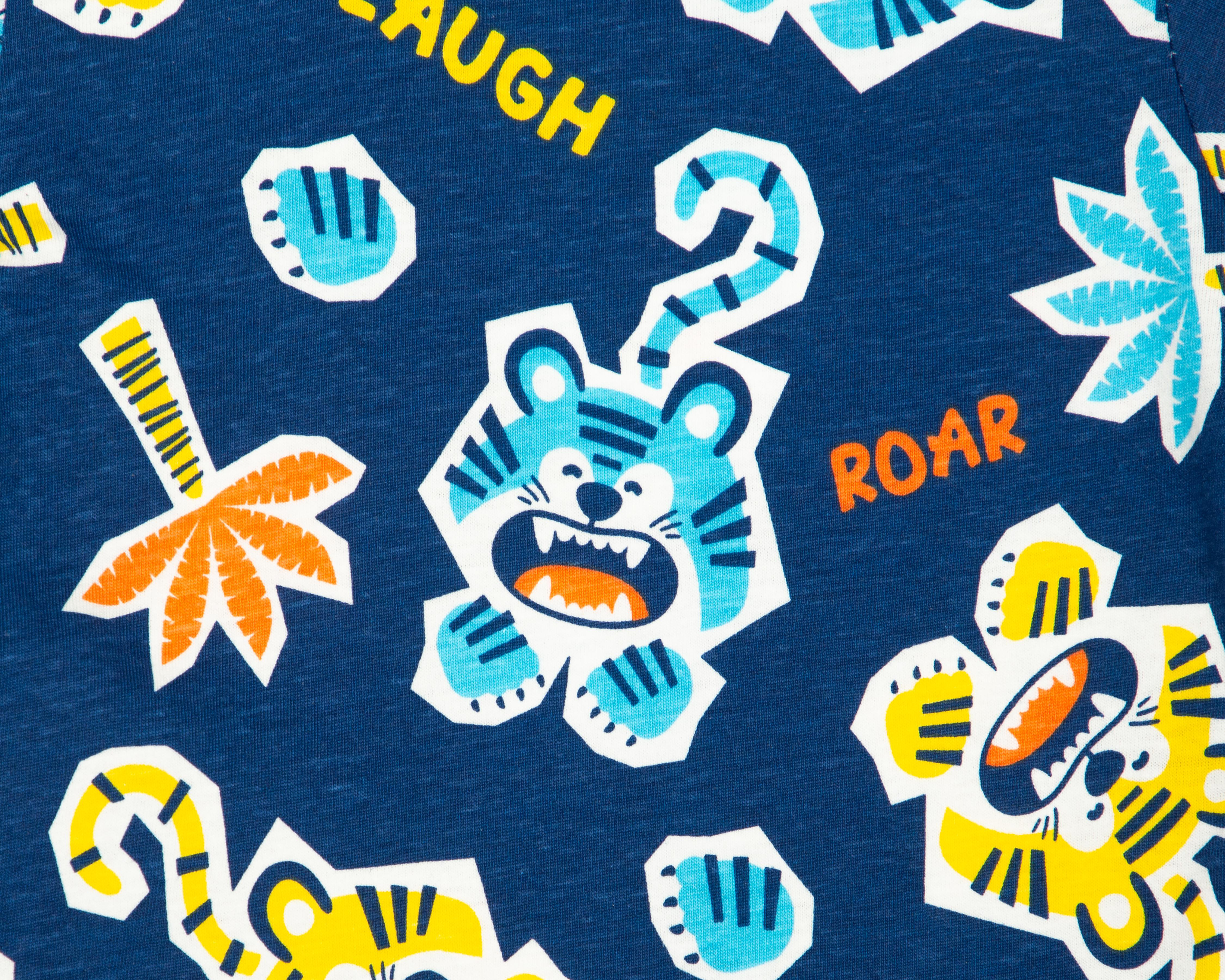 Foto 5 pulgar | Playera para Bebé Niño Baby Colors de Algodón Print Tigres 3 Piezas
