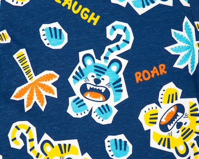 Foto 4 | Playera para Bebé Niño Baby Colors de Algodón Print Tigres 3 Piezas