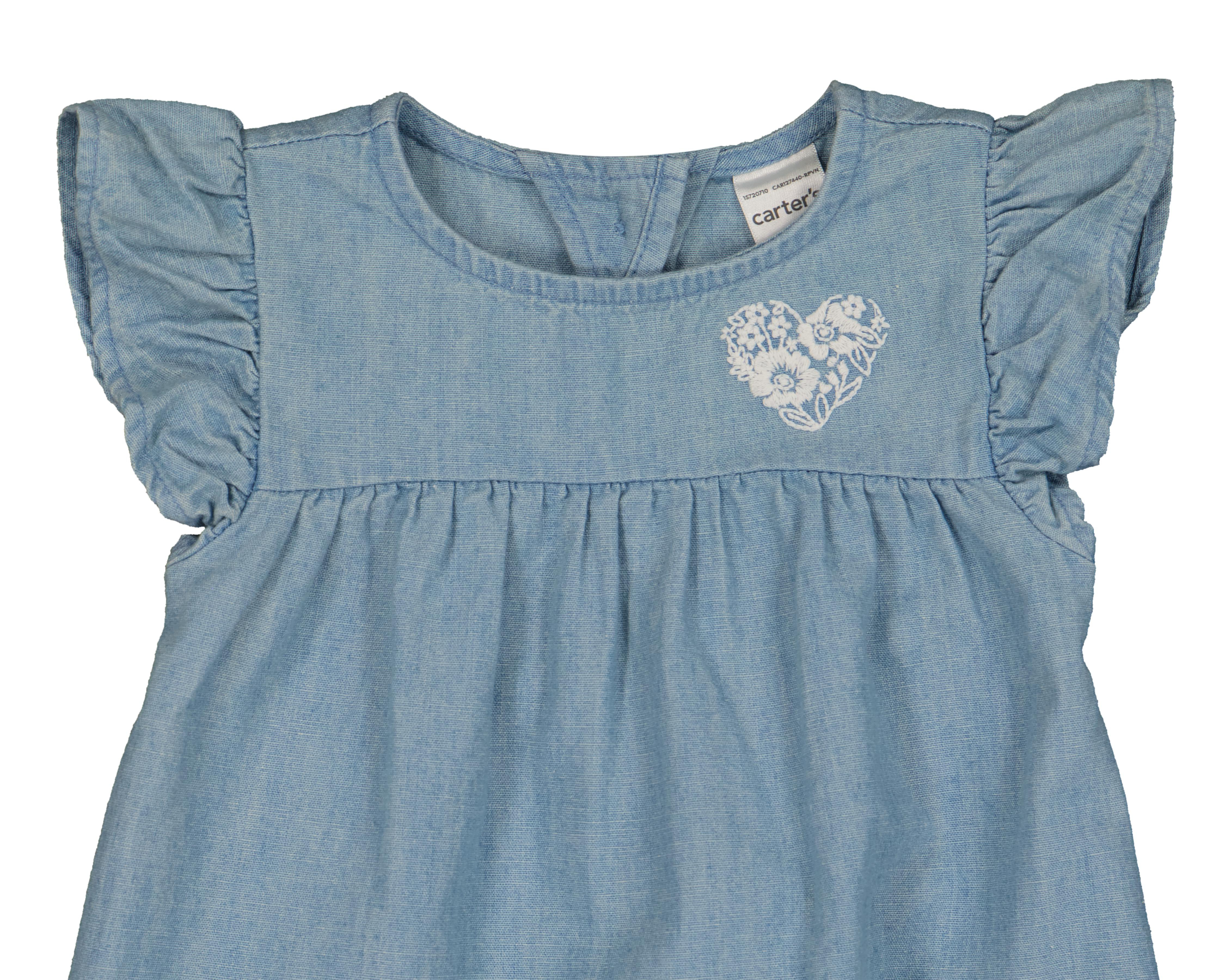 Foto 4 pulgar | Jumper para Bebé Niña Carter's de Algodón Azul