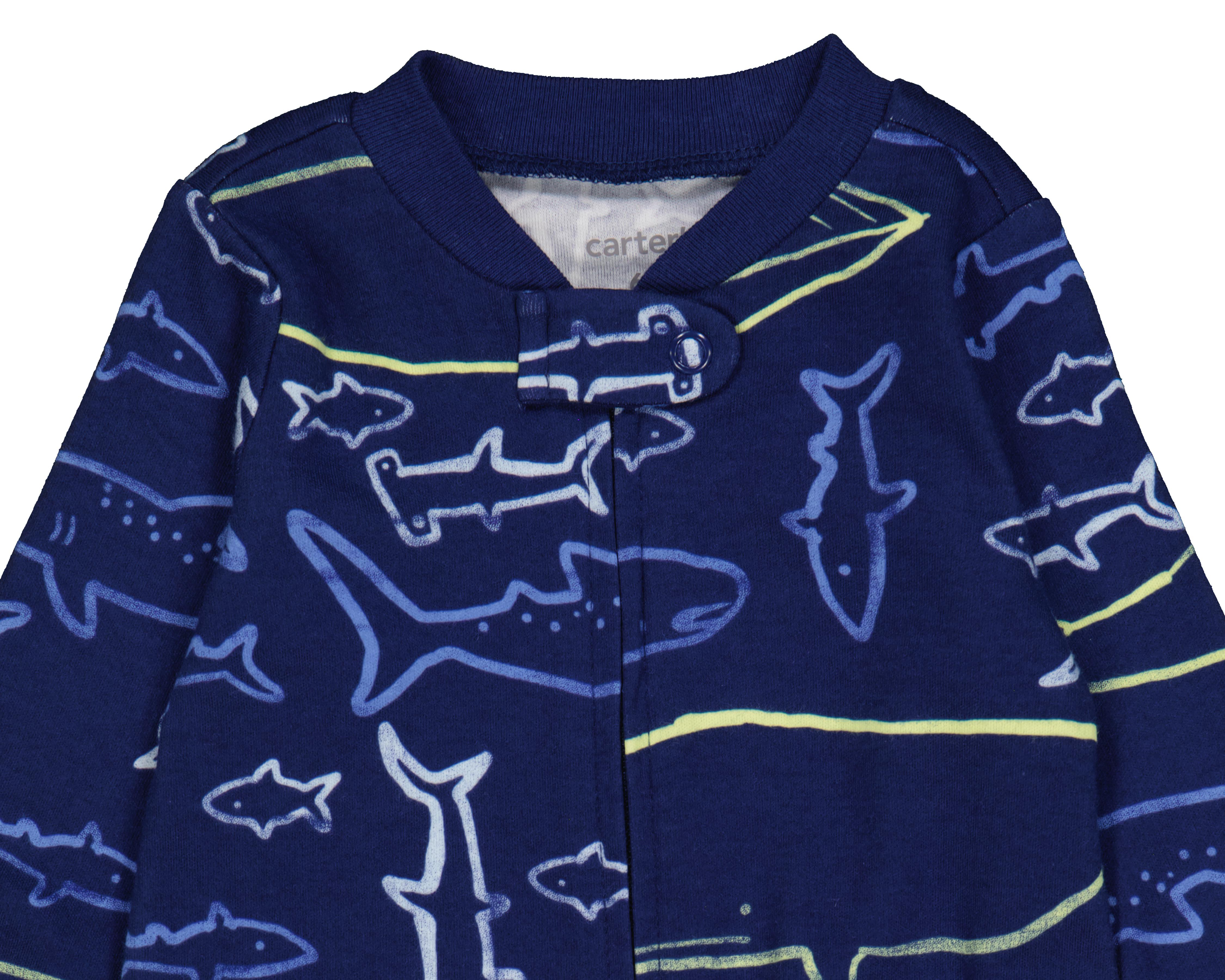 Foto 3 | Mameluco para Bebé Niño Carter's de Algodón Azul