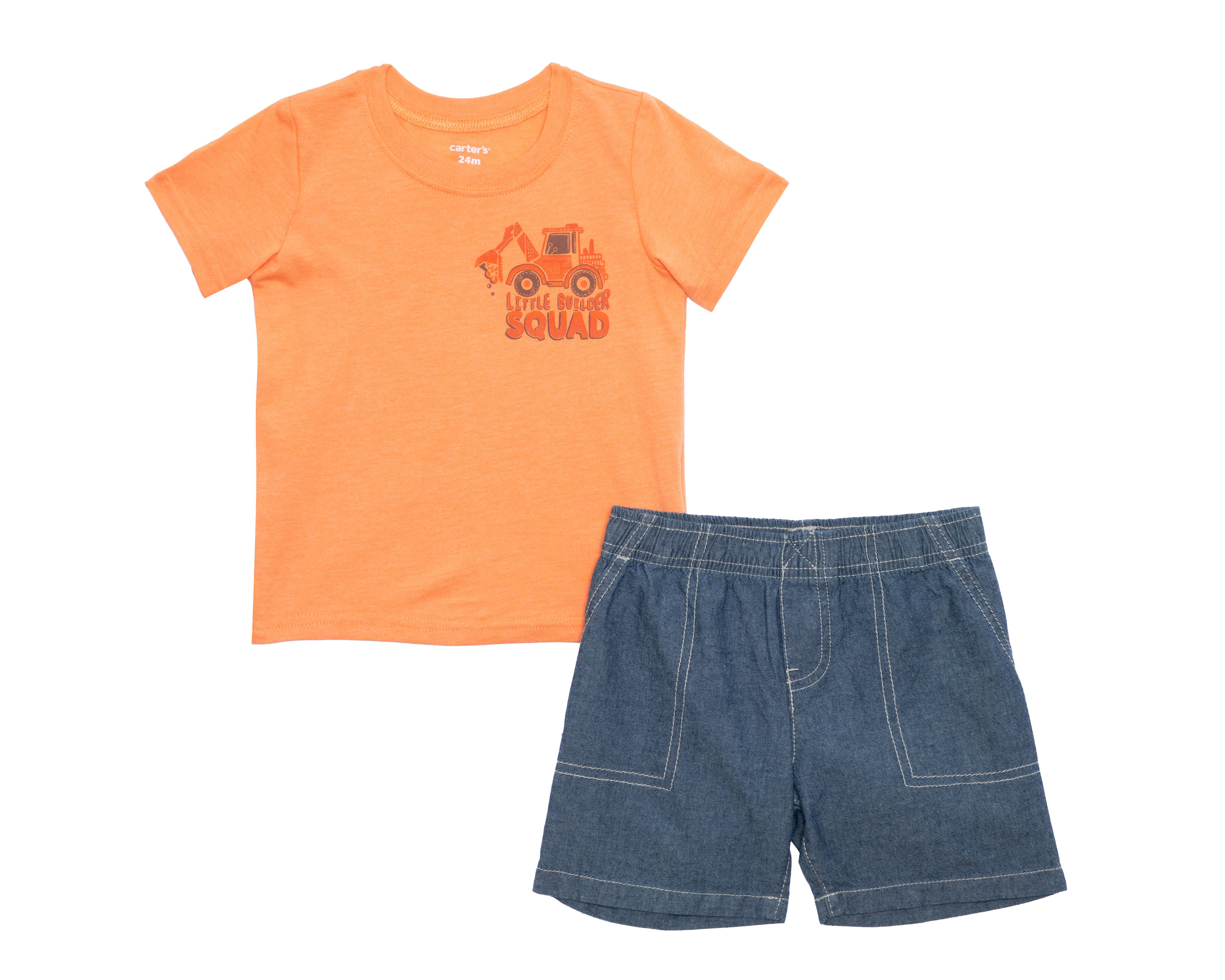 Foto 2 pulgar | Short y Playera para Bebé Niño Carter's