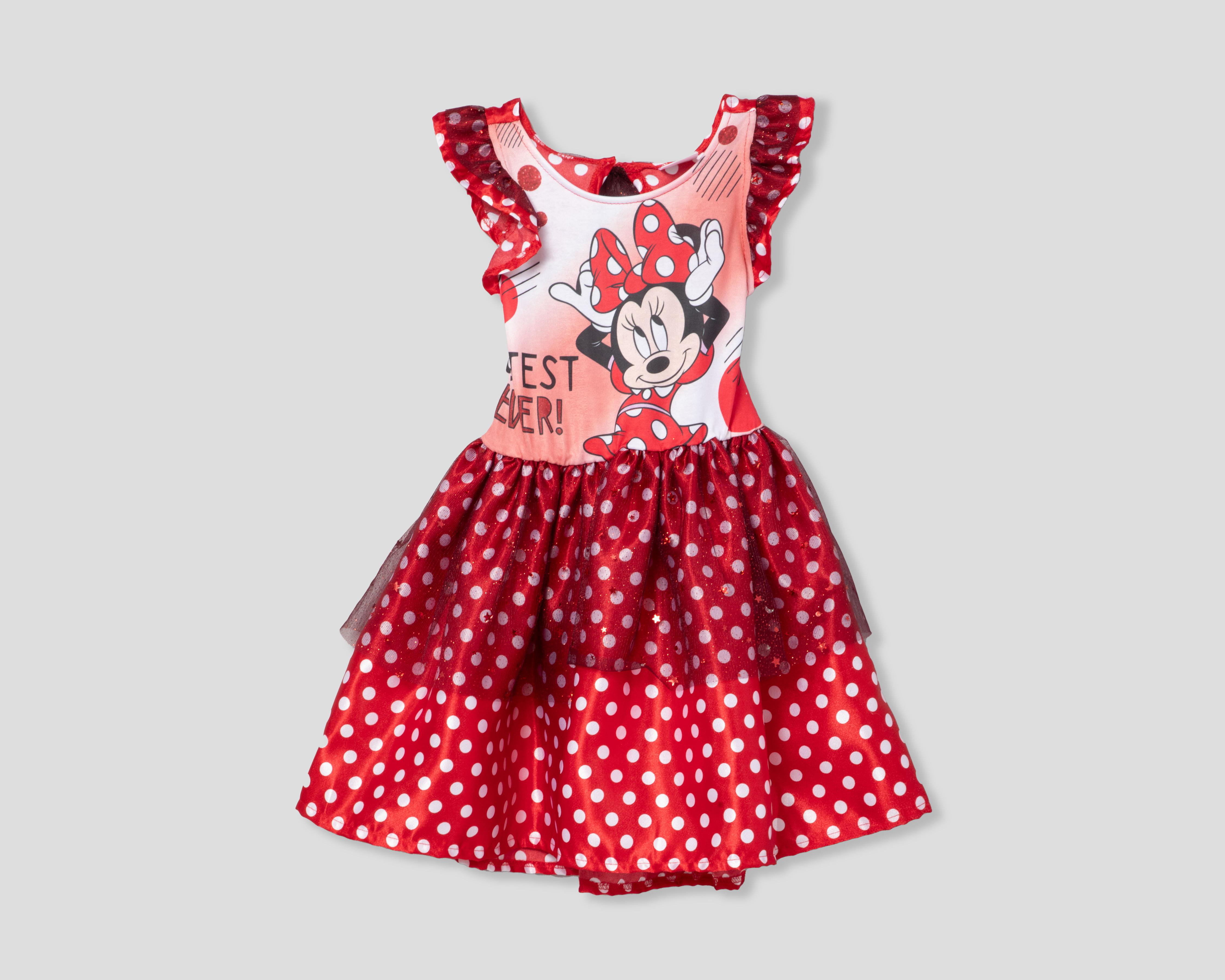 Vestido Rojo Disney Minnie Mouse para Niña
