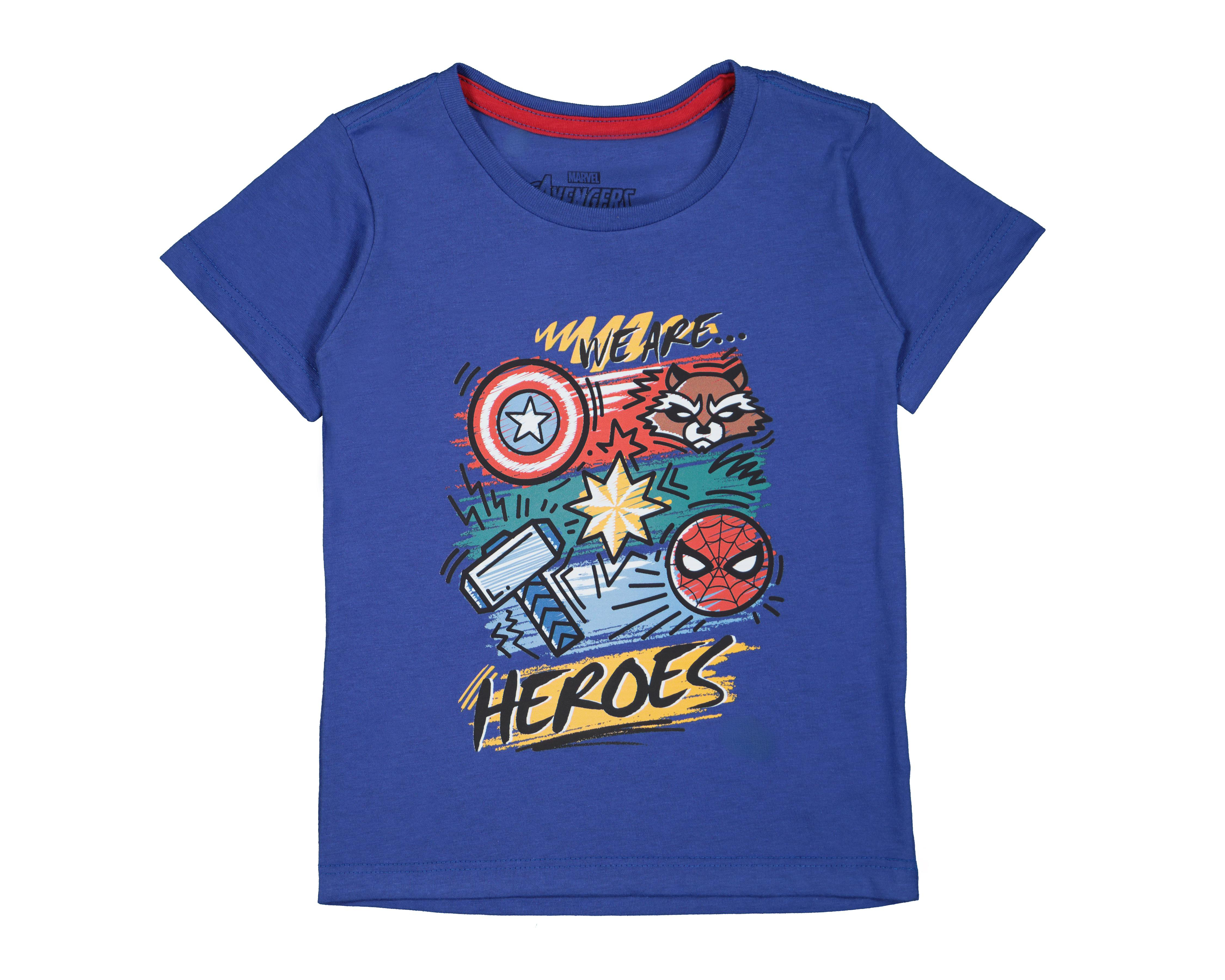 Playera Marvel Avengers Manga Corta Estampada para Niño