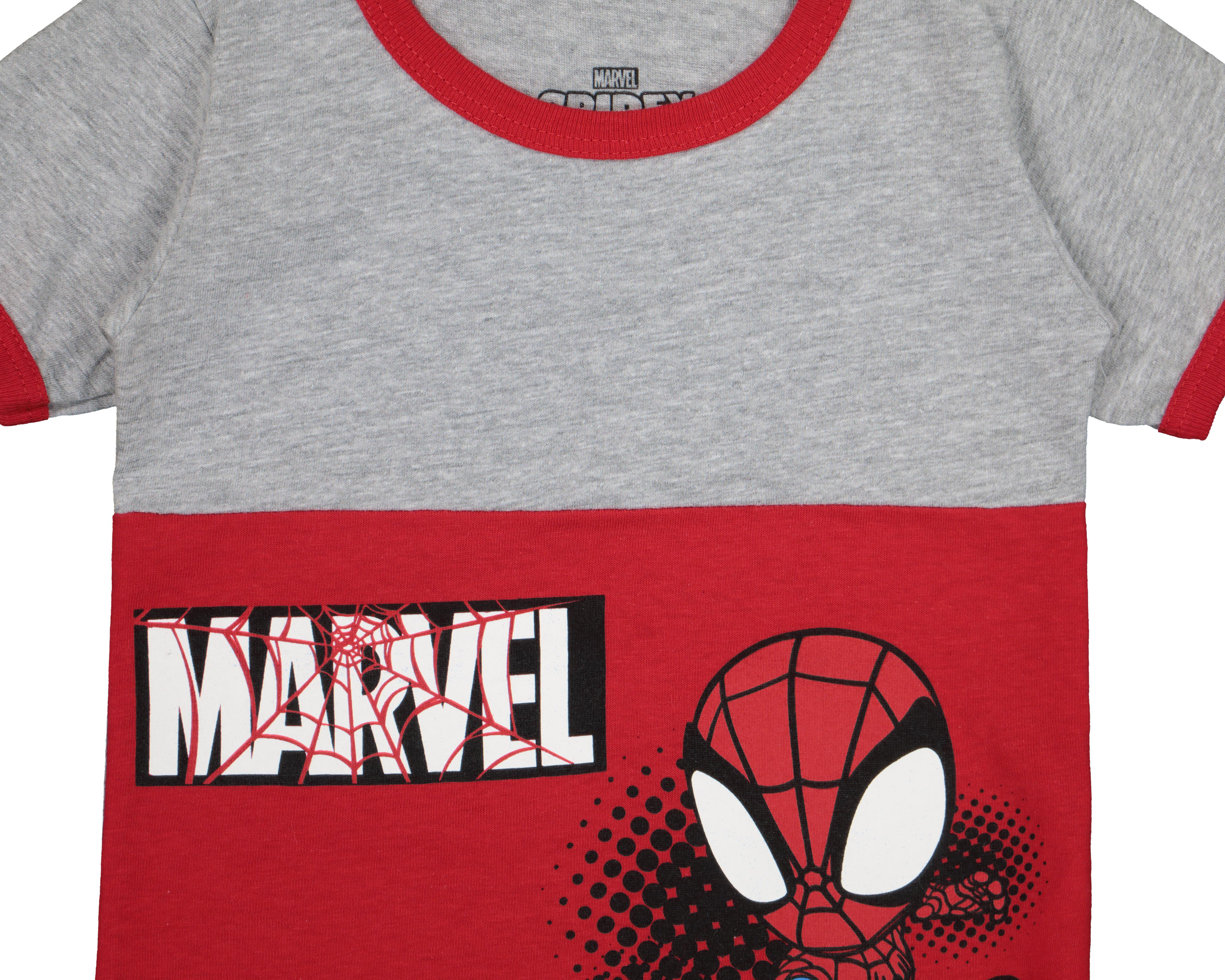 Foto 4 pulgar | Playera Marvel Spider-Man Manga Corta Estampada para Niño