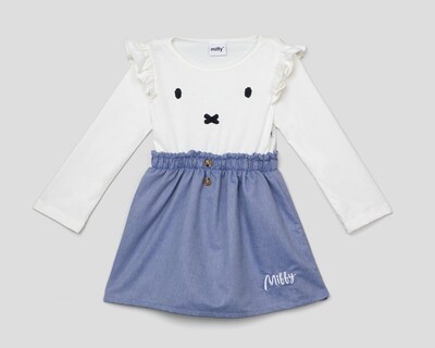 Foto 1 | Vestido para Bebé Niña Miffy Estampado de Carita
