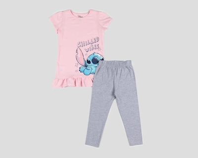 Foto 1 | Conjunto para Bebé Niña Disney de Algodón Stitch 2 Piezas