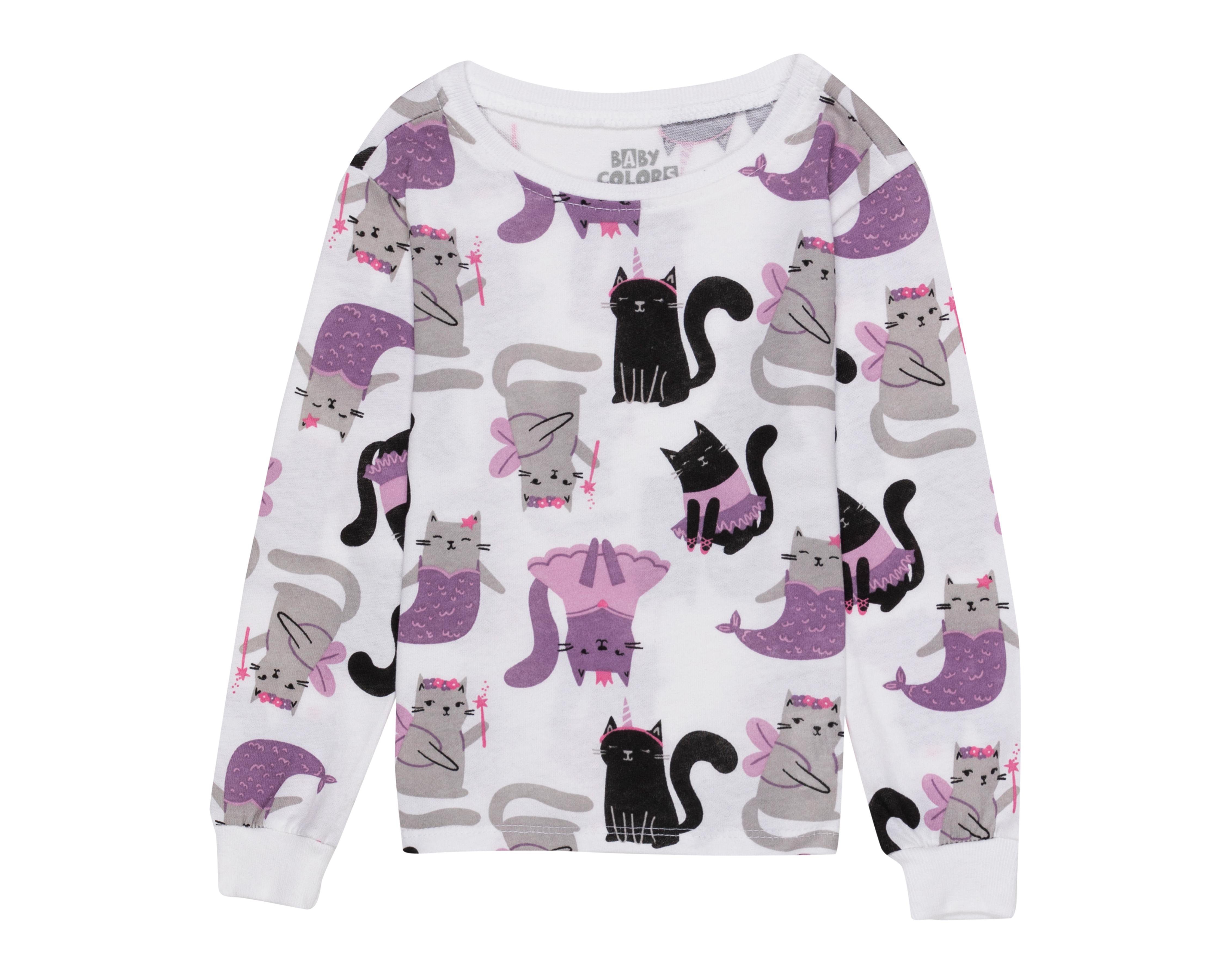 Foto 4 pulgar | Pijama para Niña de Gatos Baby Colors