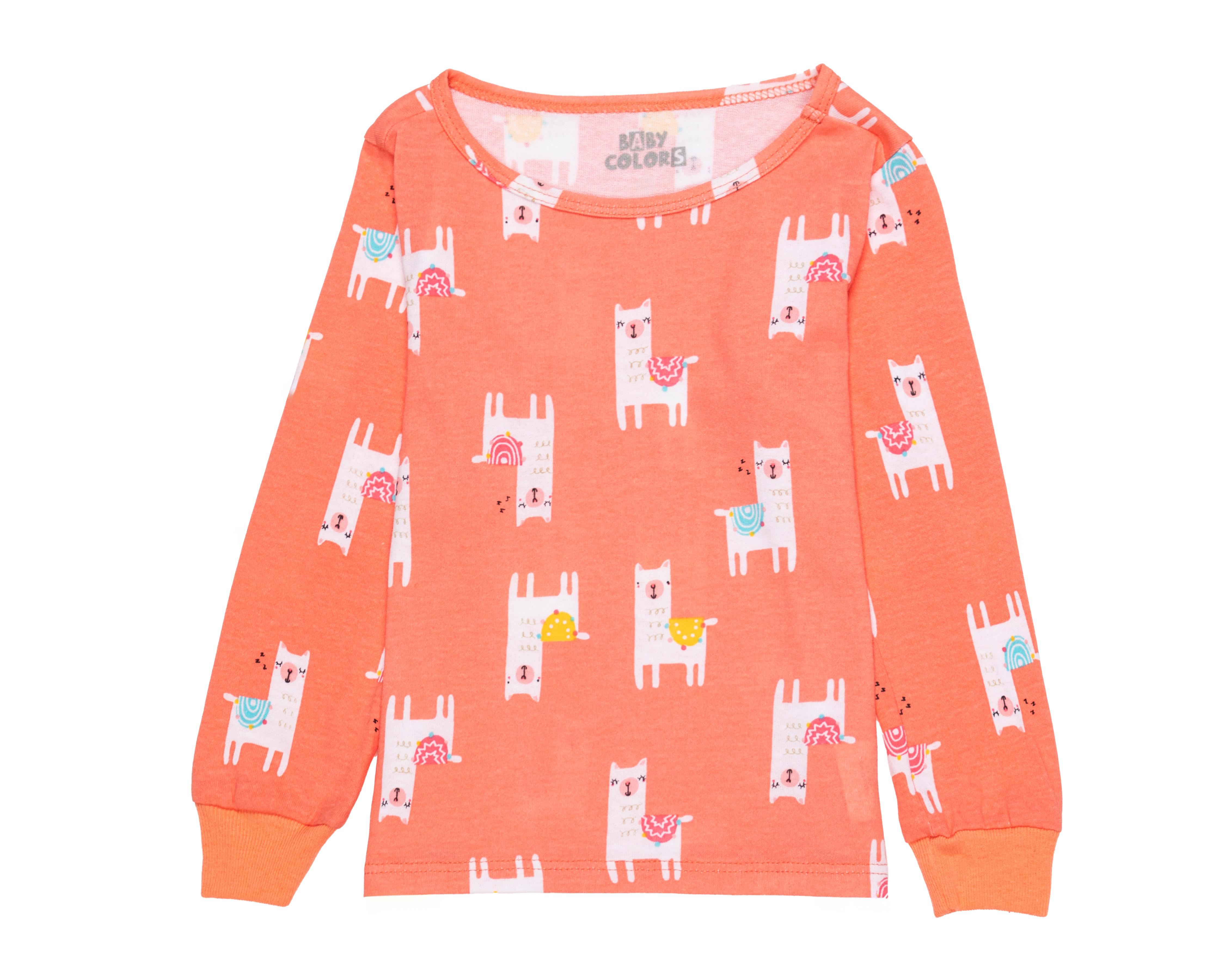 Foto 4 pulgar | Pijama para Niña de Llamas Baby Colors