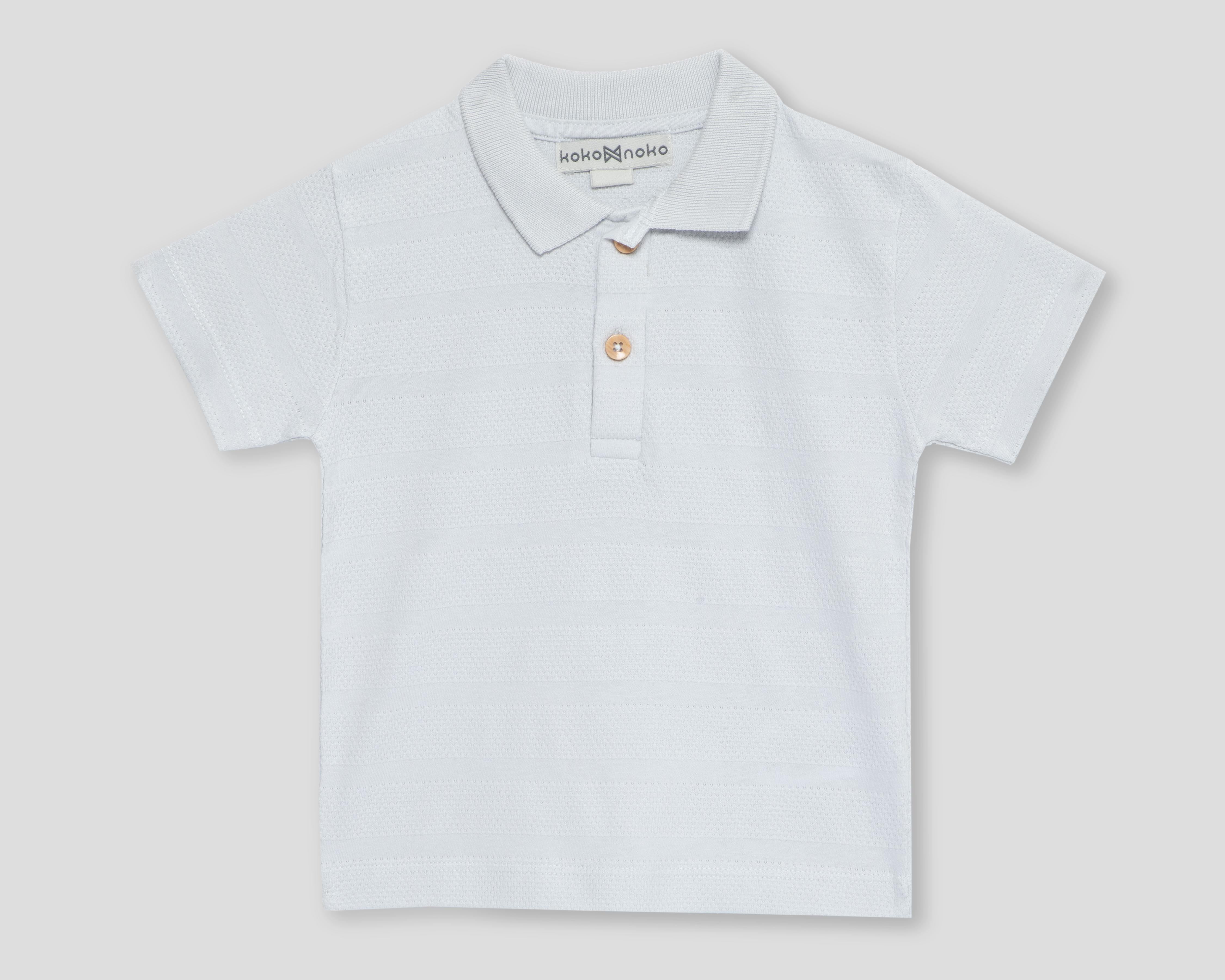 Foto 2 pulgar | Playera para Bebé Niño Koko Noko de Algodón Azul