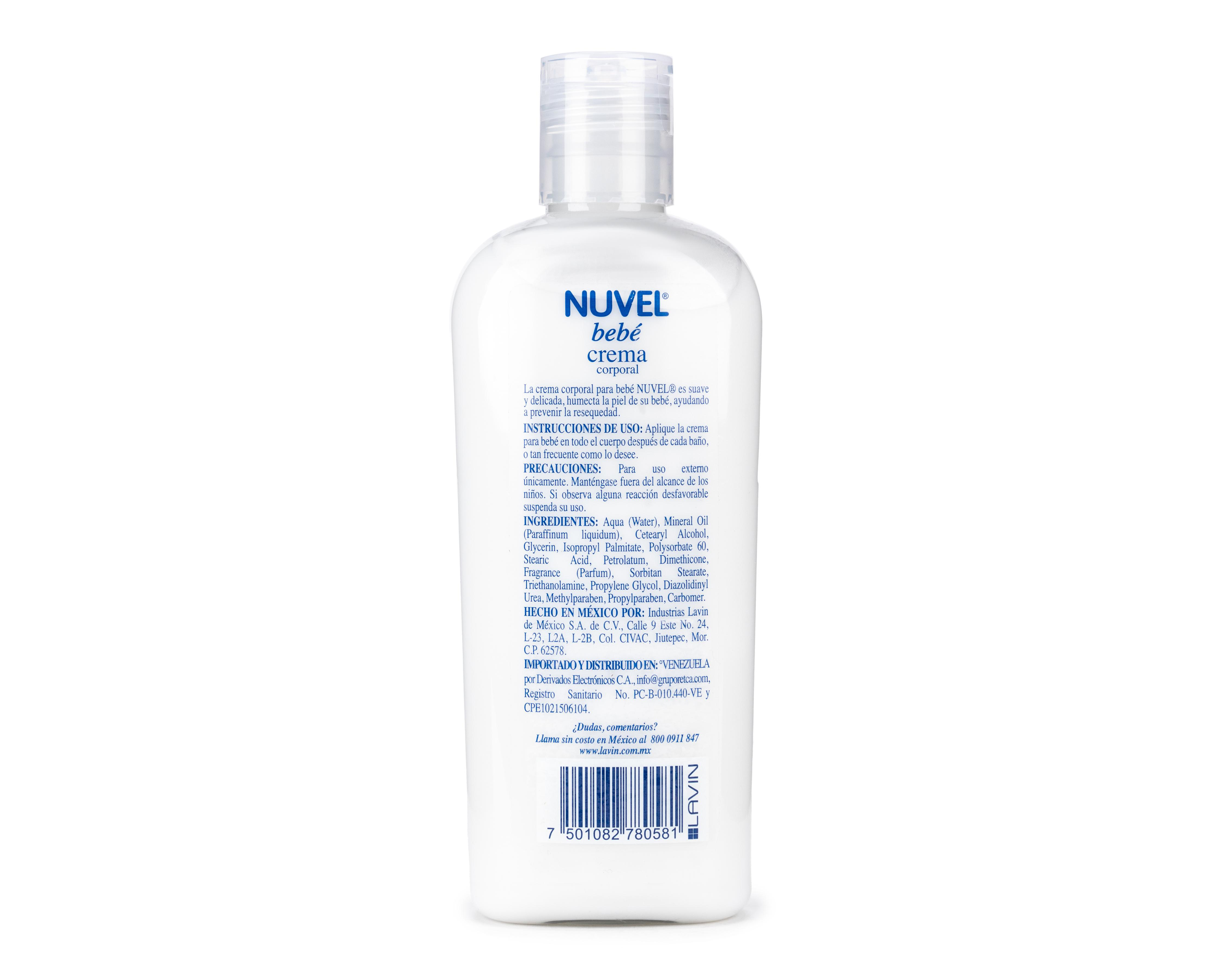 Foto 3 pulgar | Crema para Bebé Nuvel Hipoalergénica 250 ml