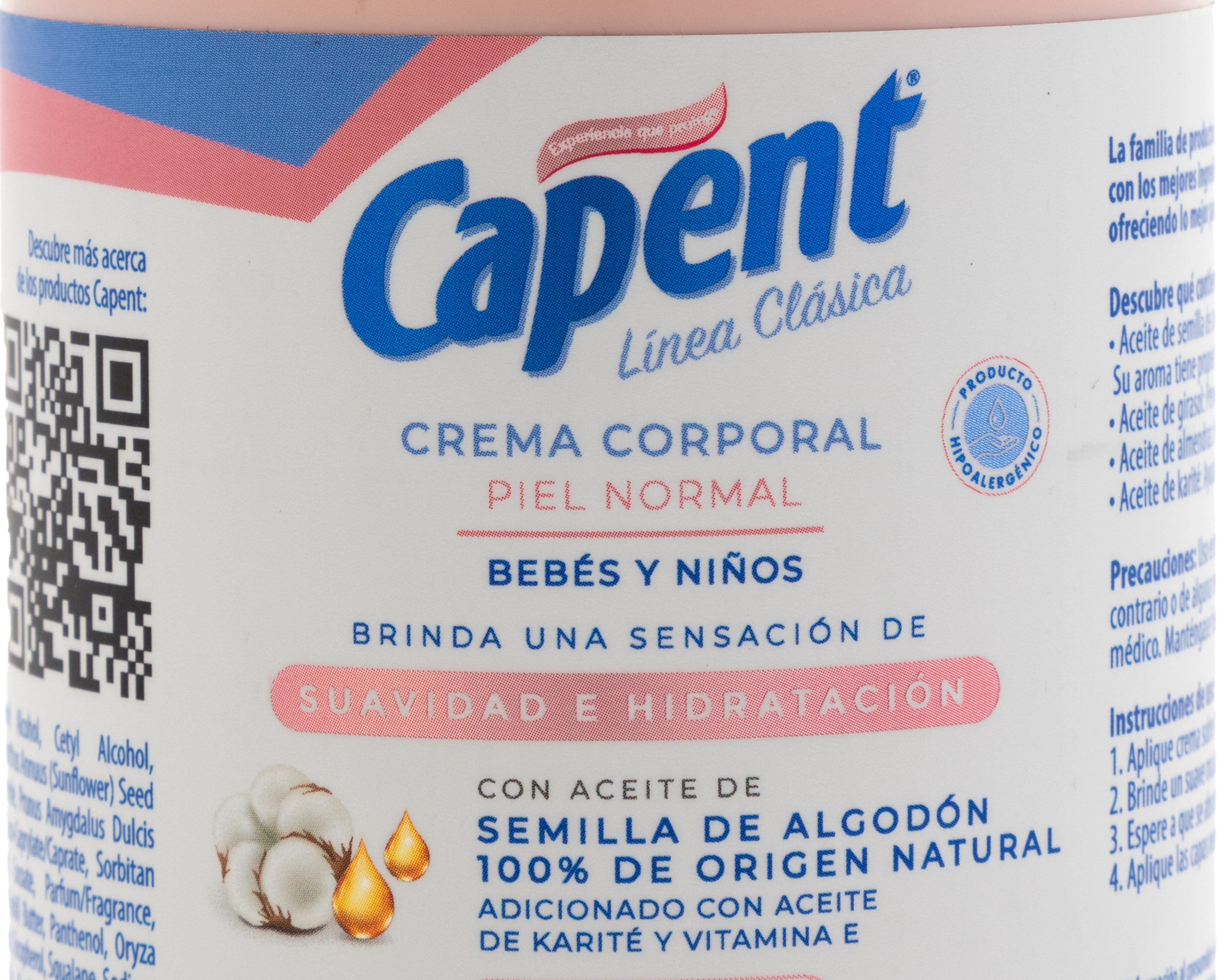 Foto 4 pulgar | Crema Corporal para Bebé Capent Piel Normal 400 ml