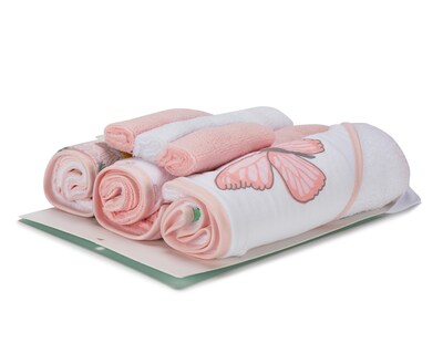 Foto 8 | Toalla de Baño y Toalla Facial para Bebé Niña Baby Colors 6 Piezas