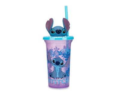 Foto 1 | Vaso con Popote de Plástico Disney Lilo & Stitch 400 ml
